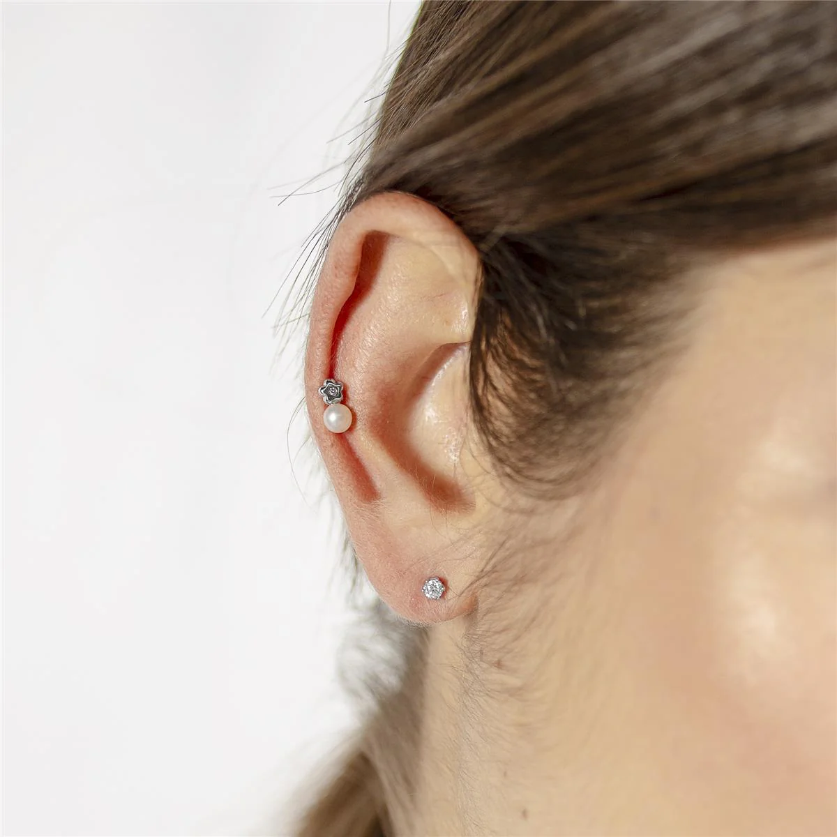 Pendientes Luxenter Oro De Ley De 18 Quilates - Zasew BLANCO - Image 5