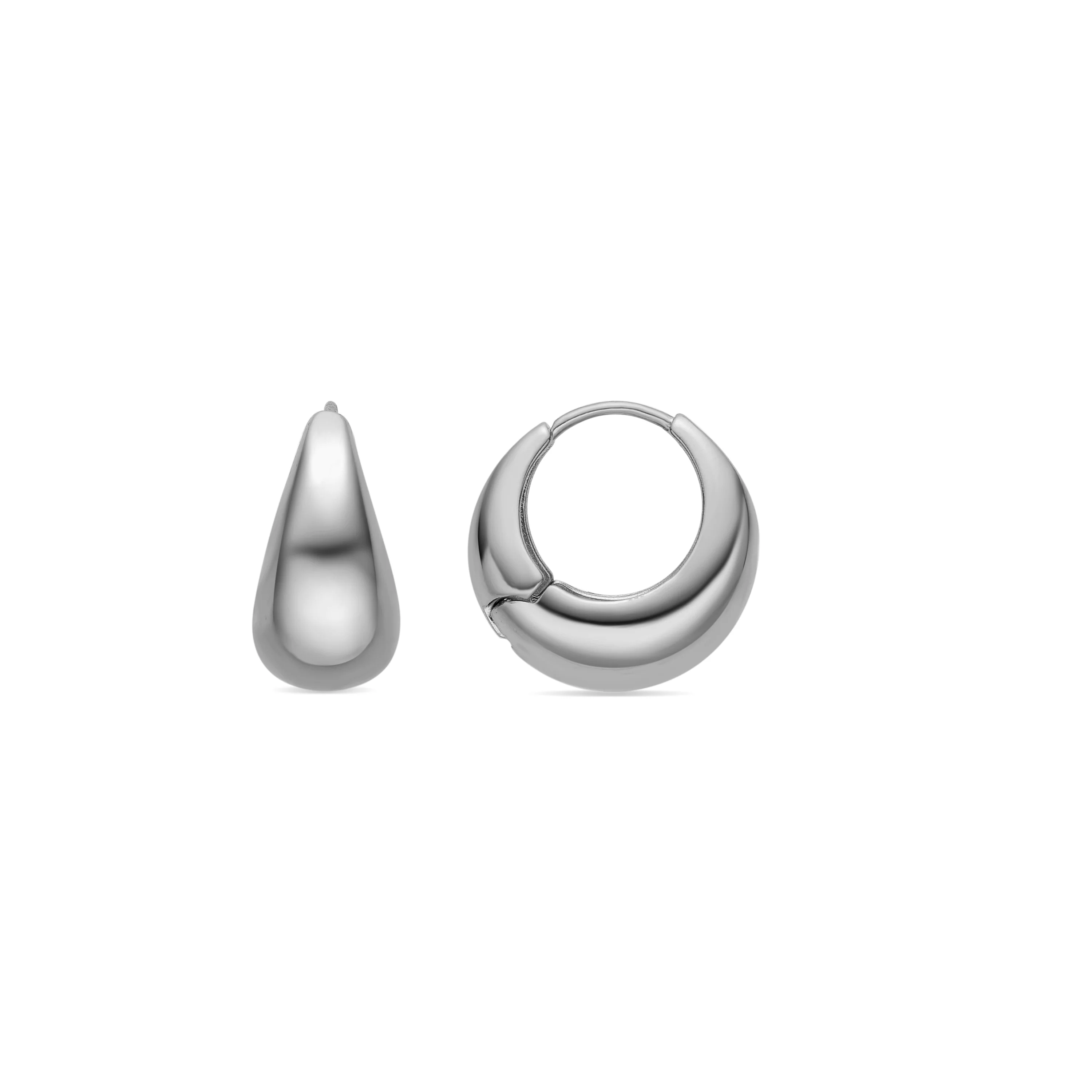 Pendientes de 19,5mm de diámetro acabado plata - Zatar