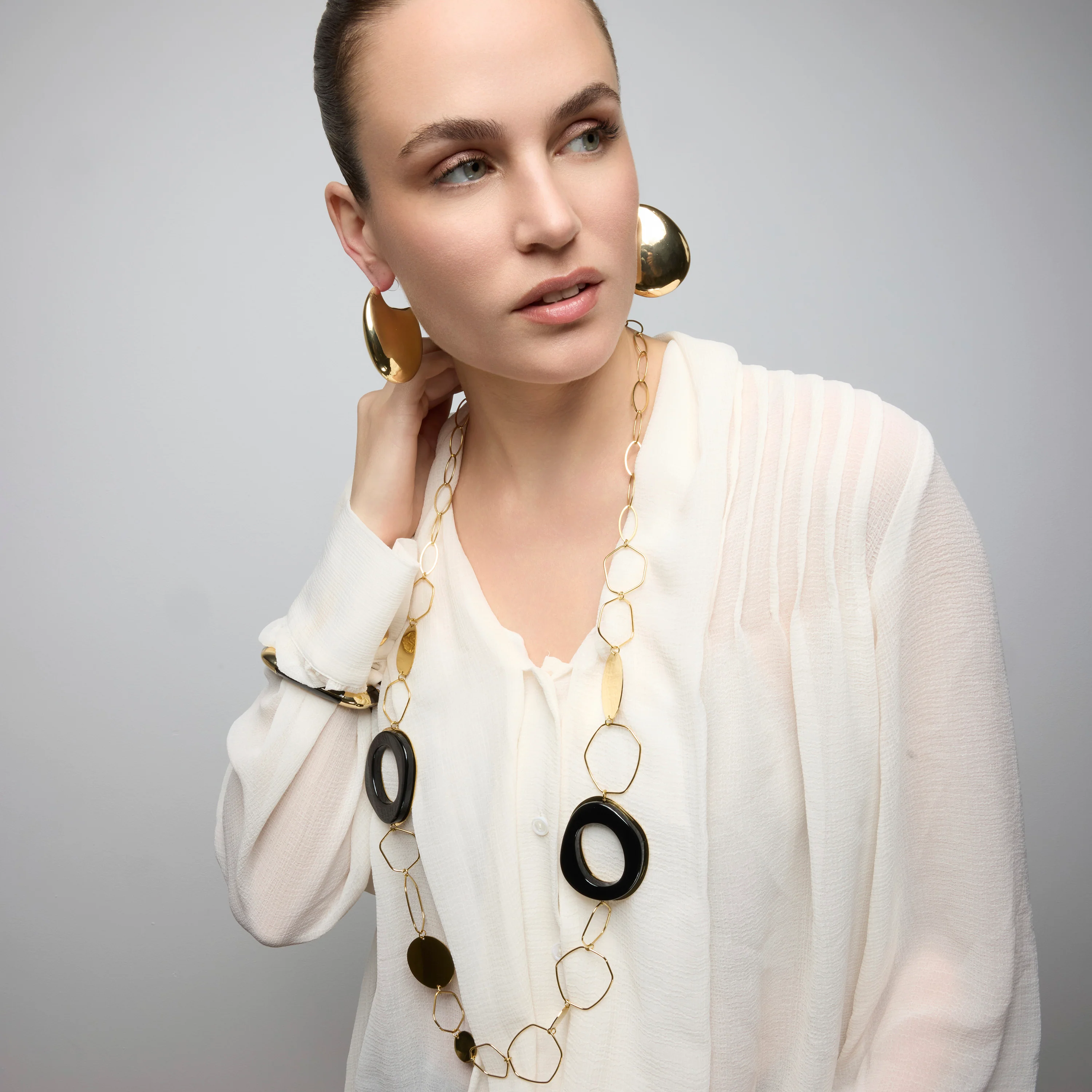 Pendientes acabado oro amarillo de 18k - Ziban - Image 2