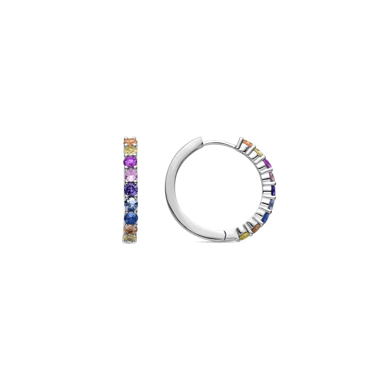 Pendientes Zinwa Plata De Ley 925 - Zinwa MULTICOLOR