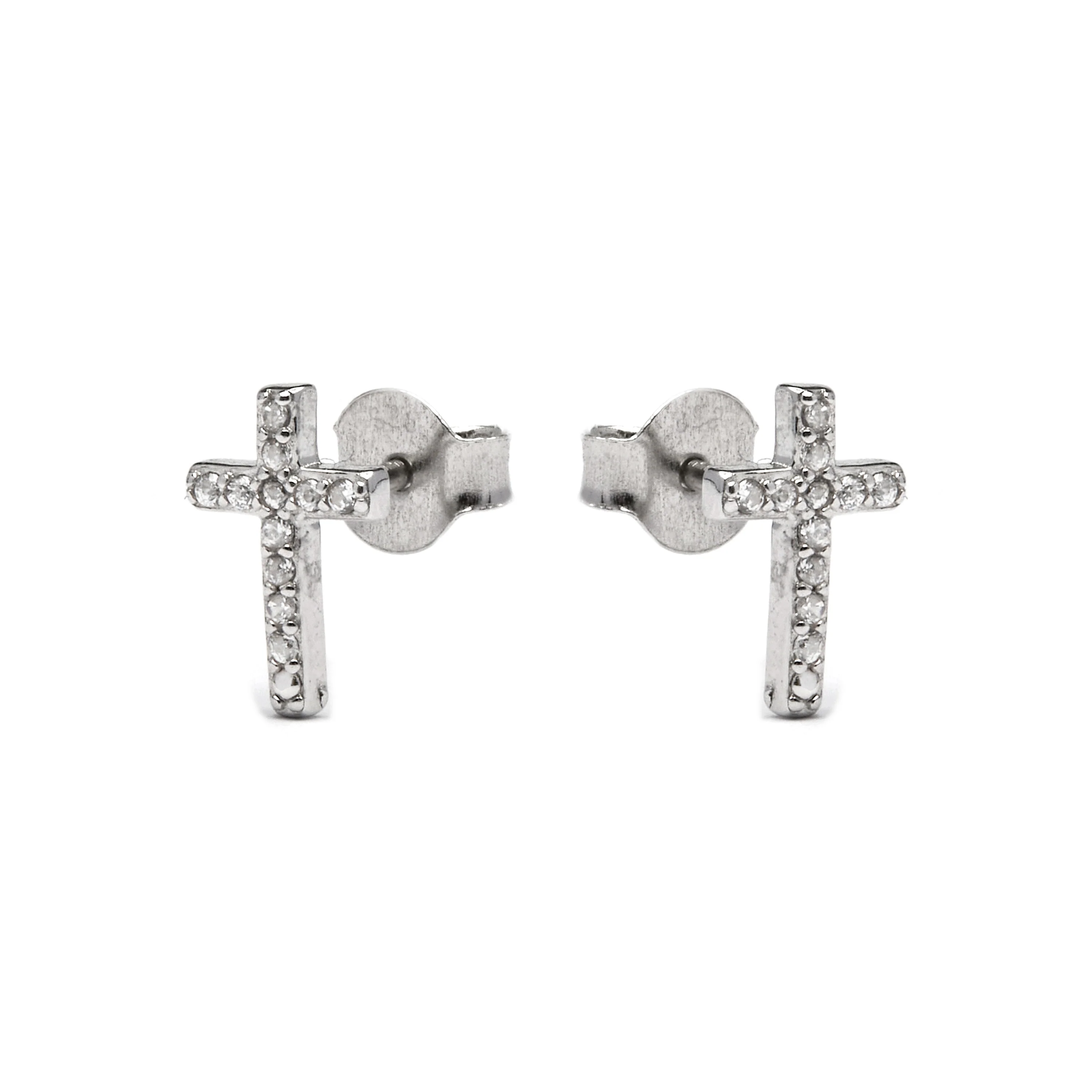 Pendientes de Plata de Ley 925 y Circonita Brillante acabados en rodio - Zudis - Image 3