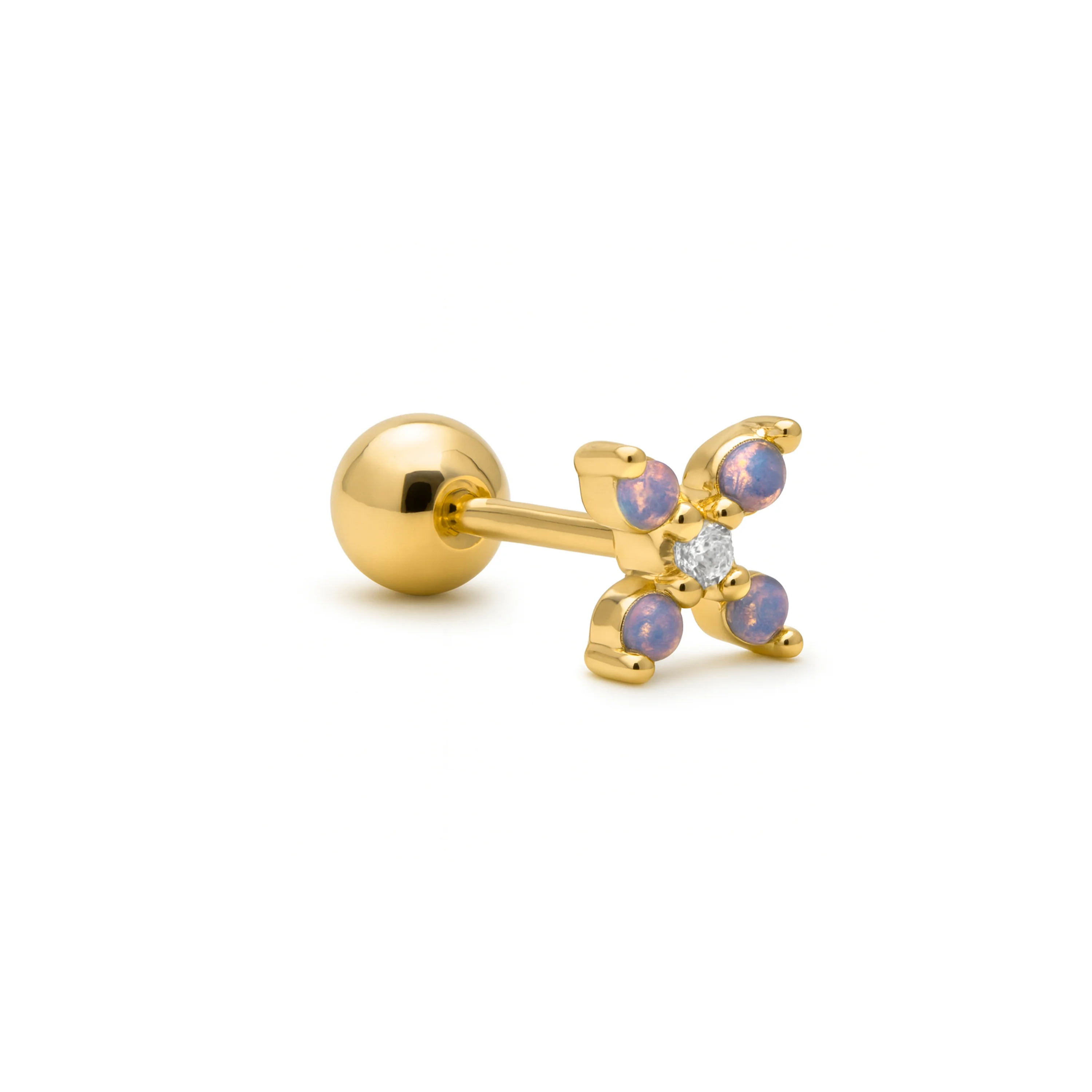 Piercing de Circonita Brillante acabado en oro amarillo 18k - Acano - Image 2