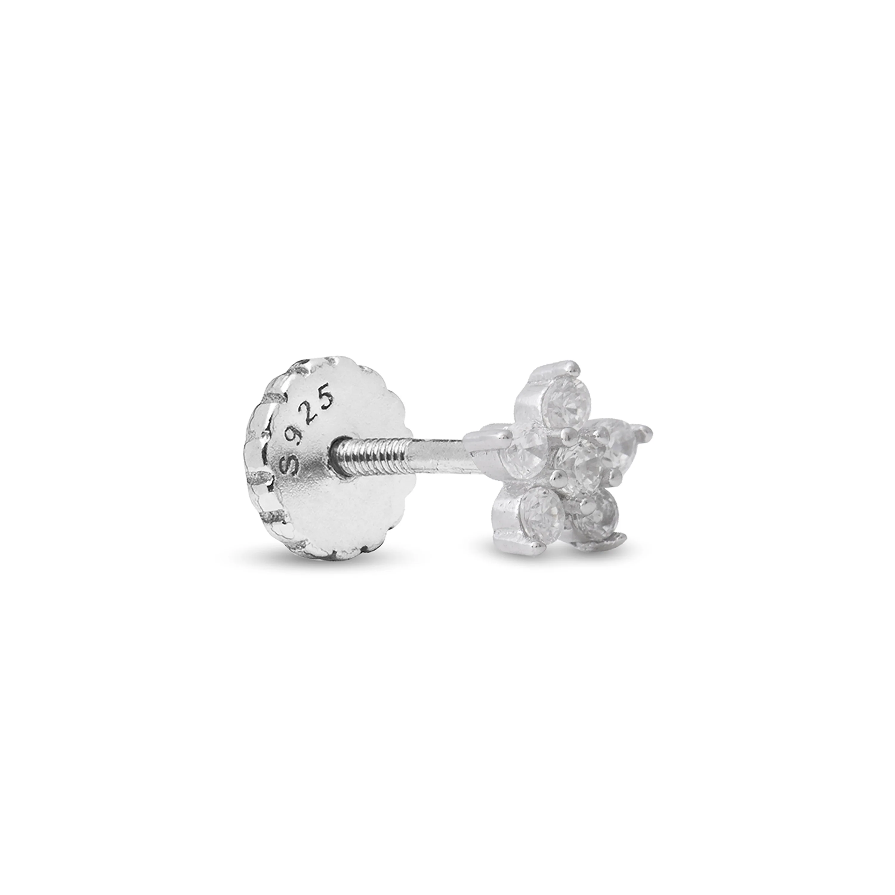 Piercing de Plata de Ley 925 con Circonita Brillante acabado en rodio - Anba - Image 3