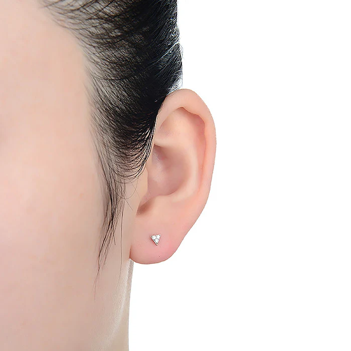 Piercing de Plata de Ley 925 con Circonita Brillante acabado en rodio - Calye - Image 2