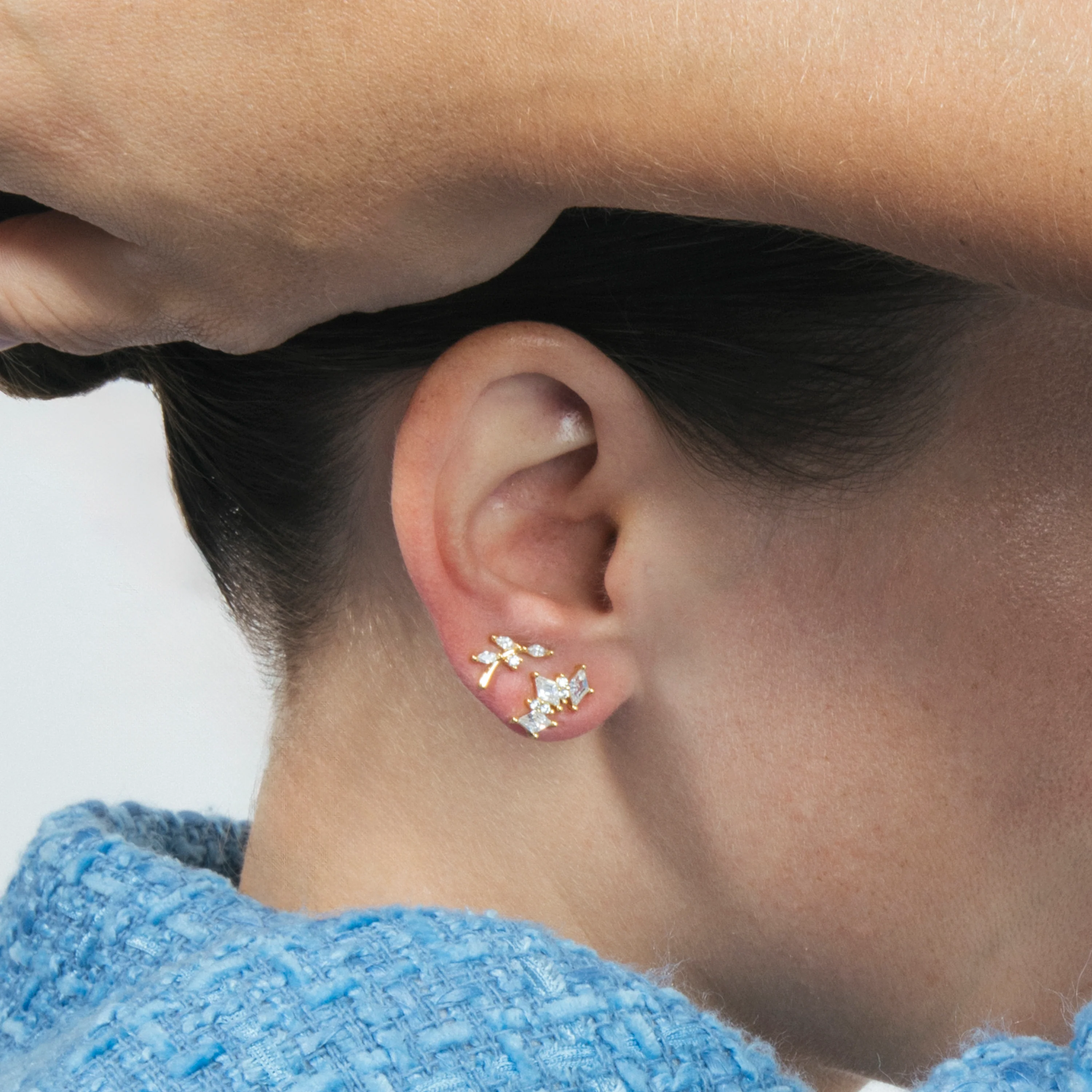 Piercing de Circonita Brillante acabado en oro amarillo 18k - Curat - Image 4