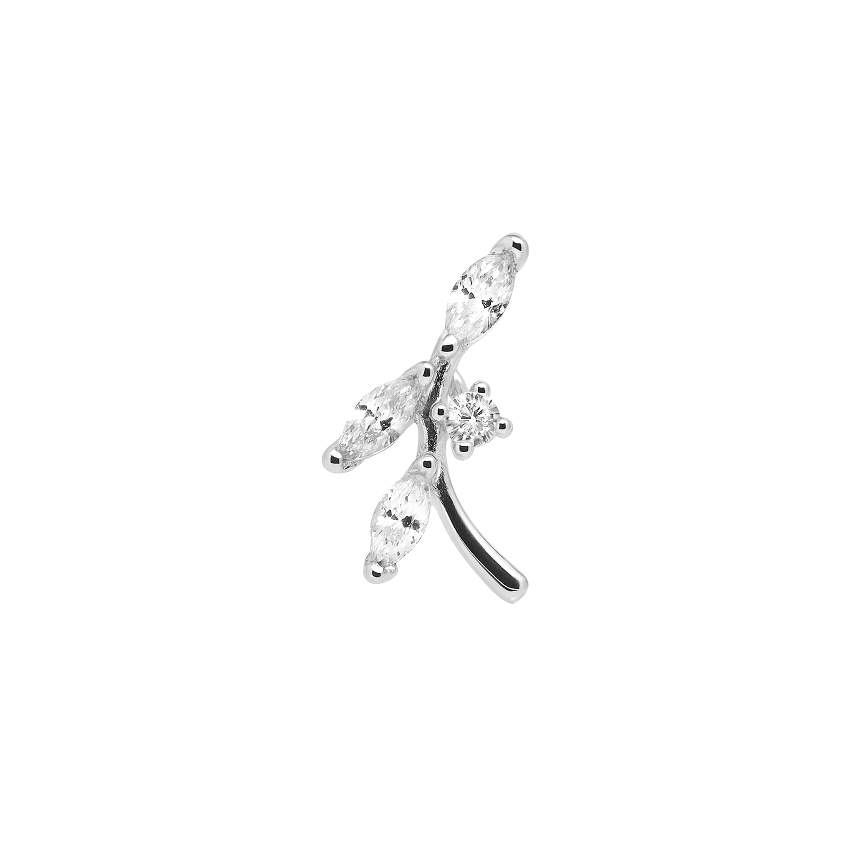 Piercing de Circonita Brillante acabado en Plata de Ley 925 - Curat
