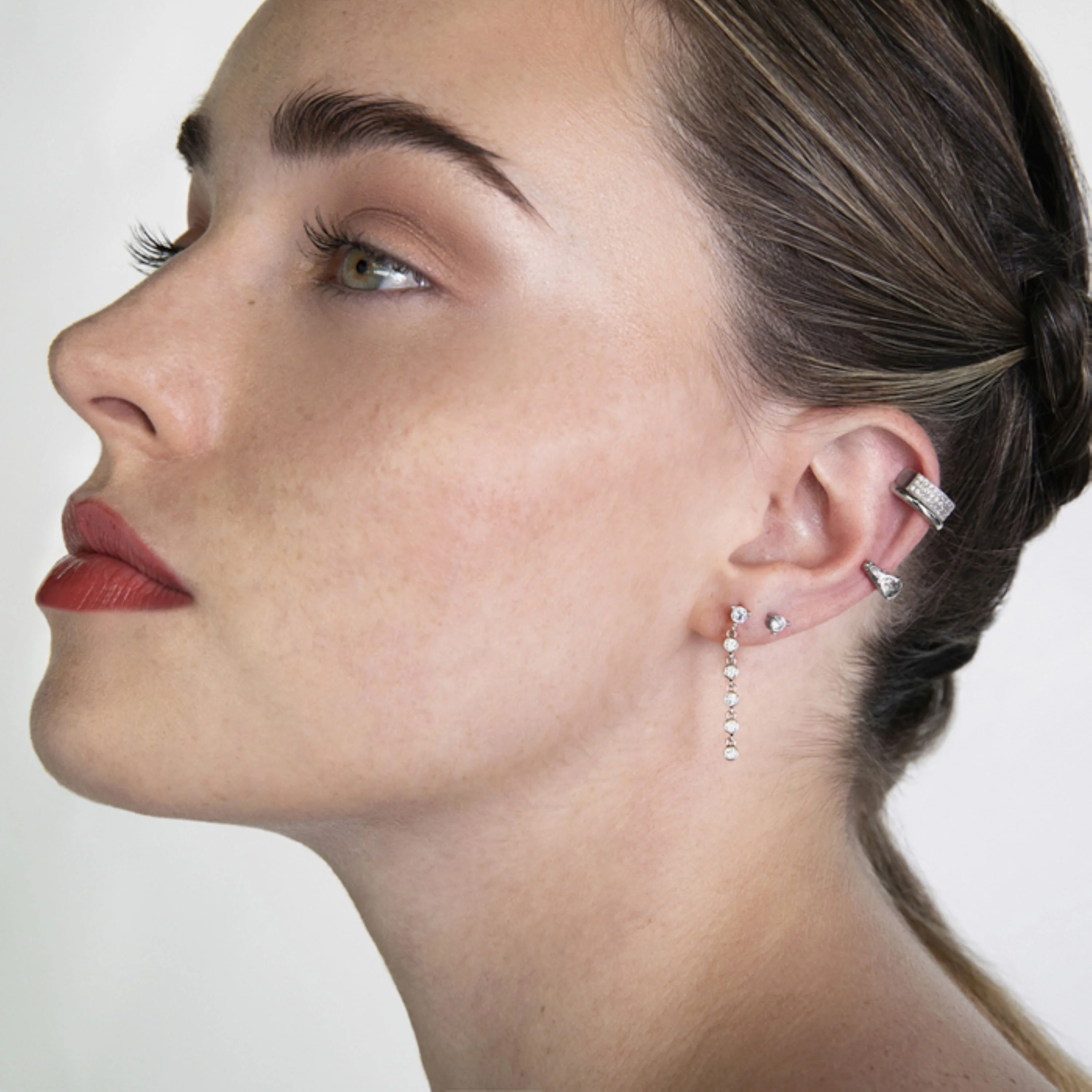 Piercing de Plata de Ley 925 con Circonita Brillante acabado en rodio - Dali - Image 2