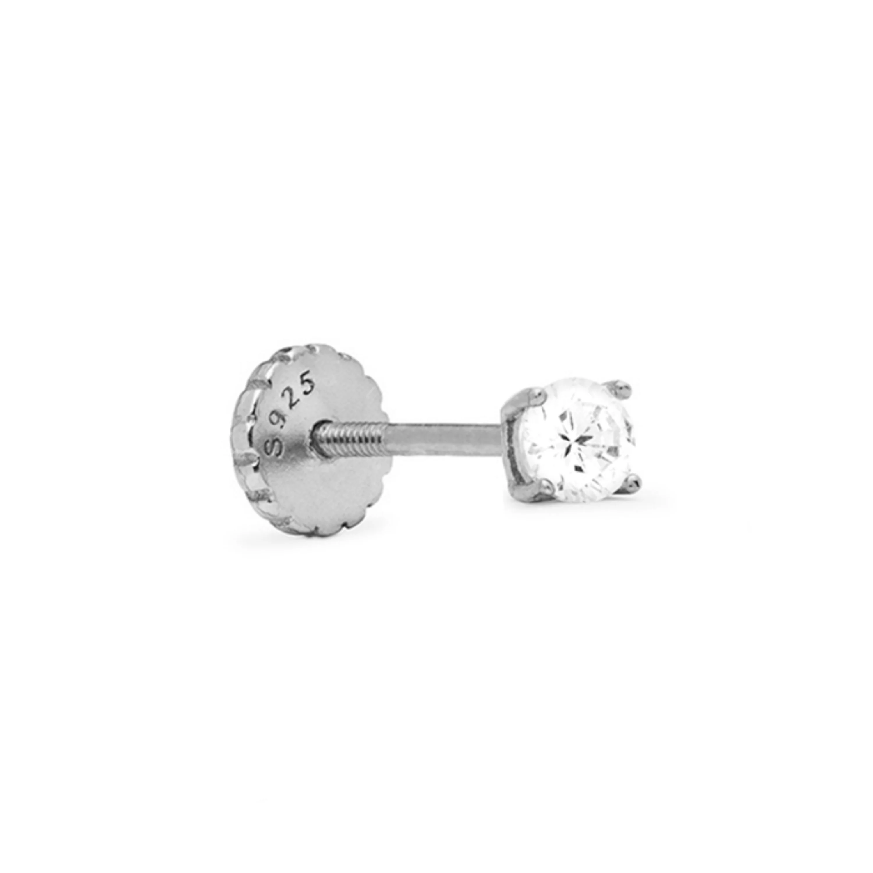 Piercing de Plata de Ley 925 con Circonita Brillante acabado en rodio - Dali - Image 3