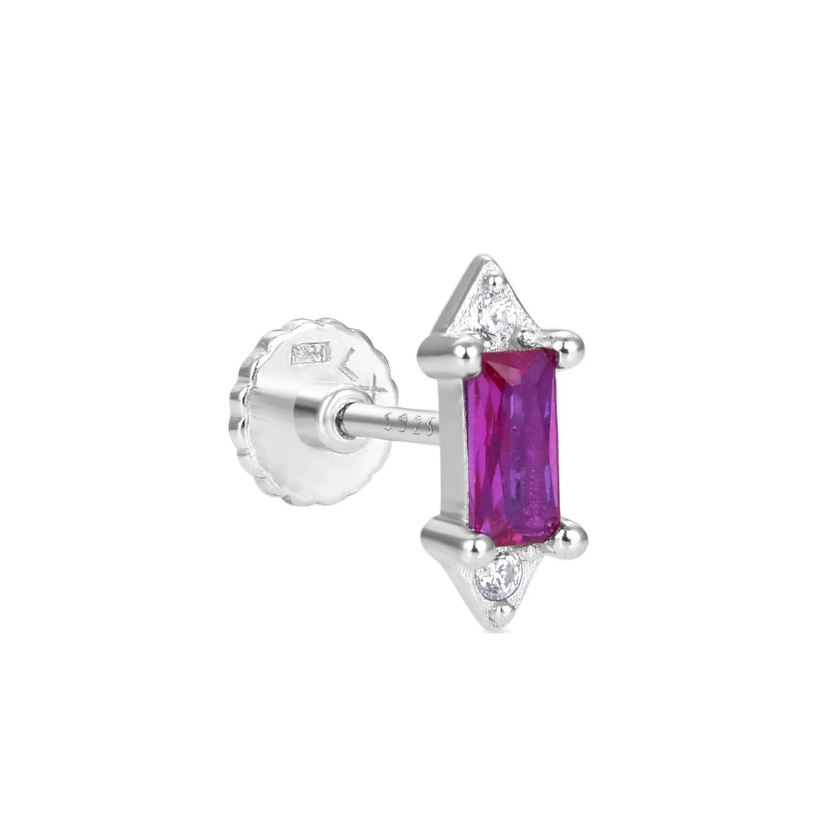 Piercing Dierak Plata De Ley 925 - Dierak ROJO