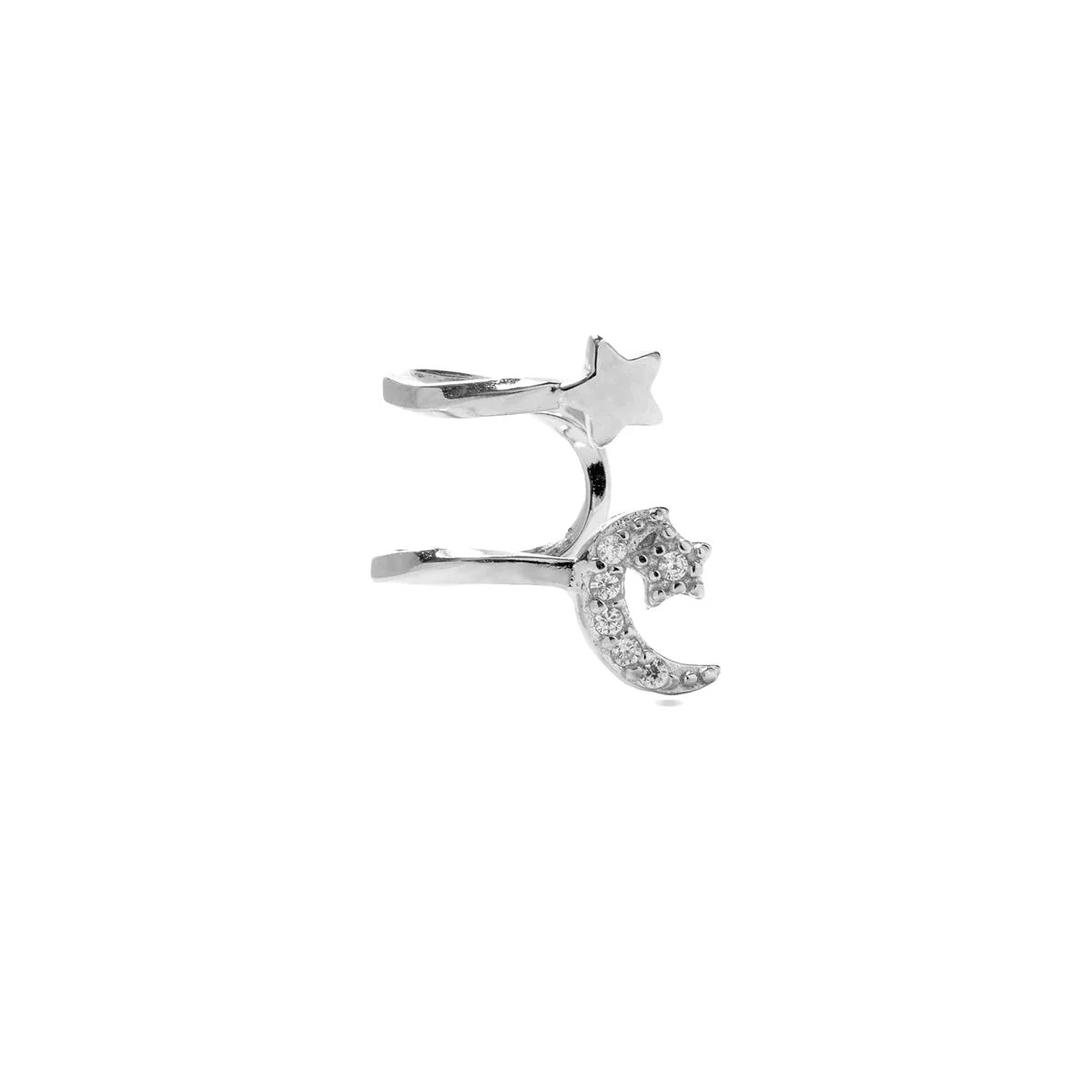 Earcuff Hilya Plata De Ley 925 - Hilya BLANCO
