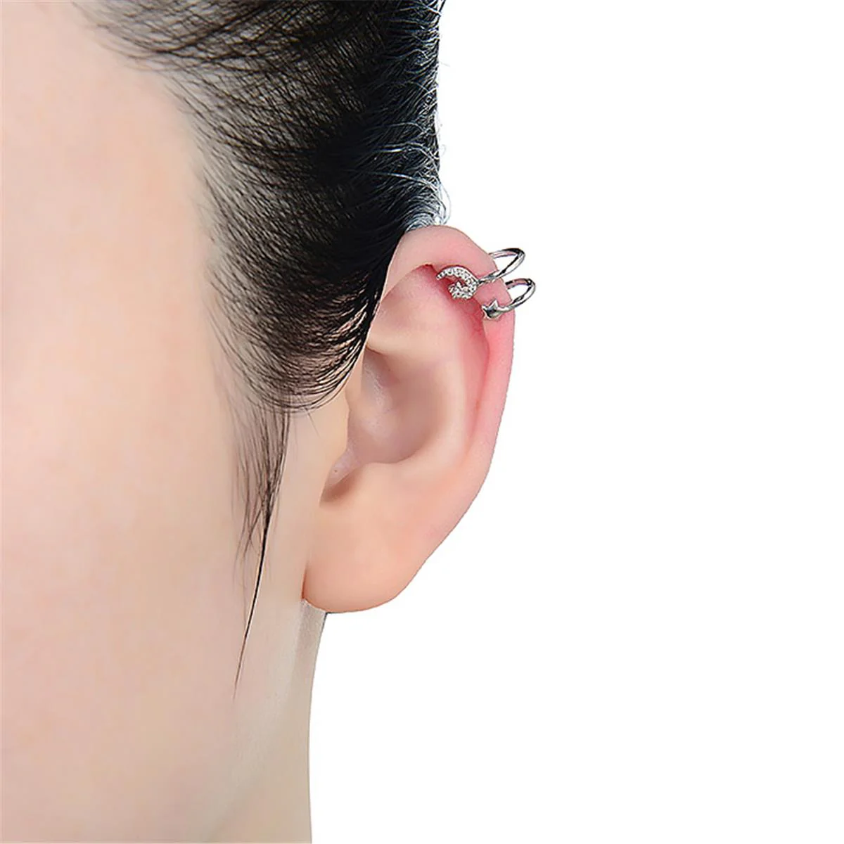 Earcuff Hilya Plata De Ley 925 - Hilya BLANCO - Image 3