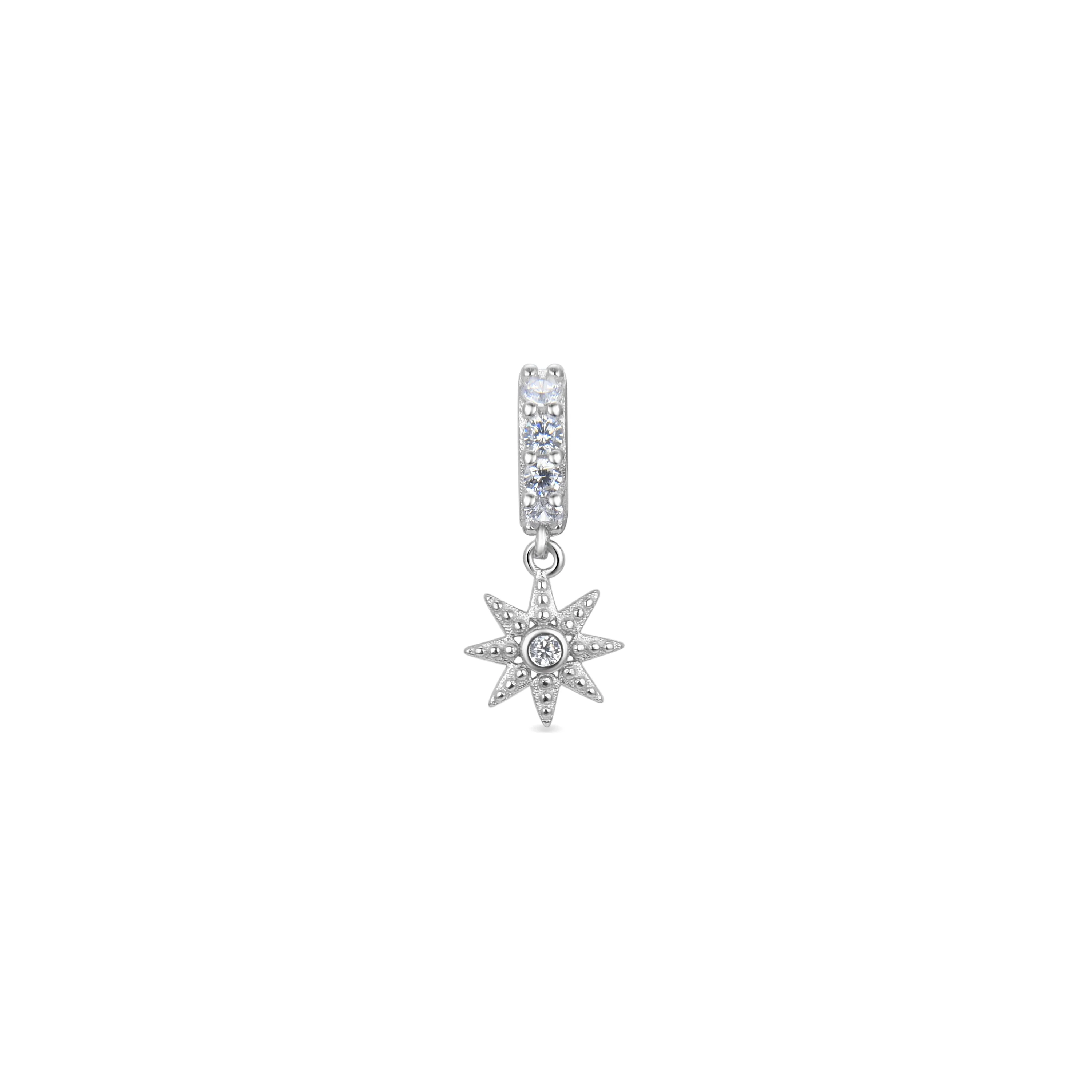 Piercing de Plata de Ley 925 con Circonita Brillante acabado en rodio - Kaiwise - Image 3