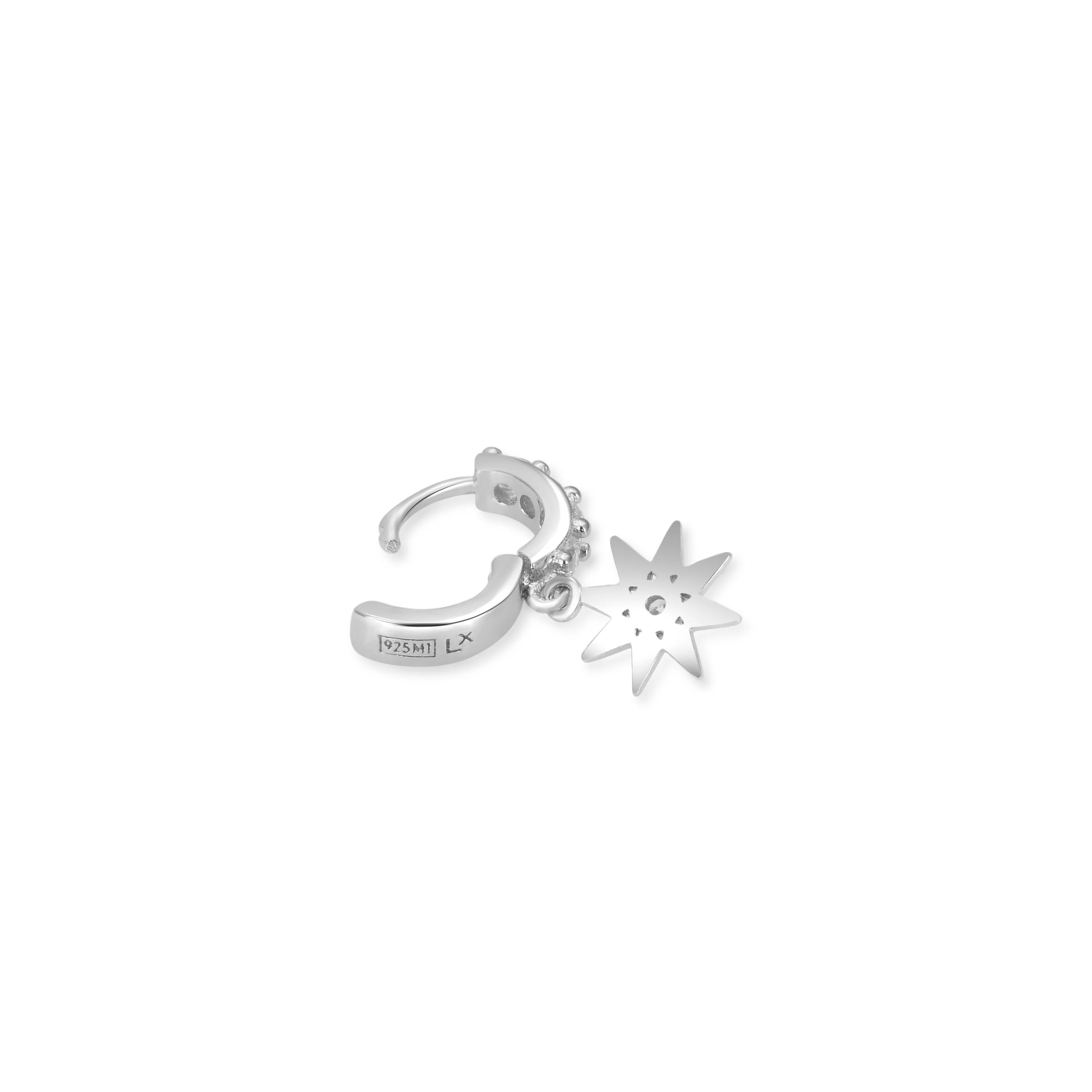 Piercing de Plata de Ley 925 con Circonita Brillante acabado en rodio - Kaiwise - Image 5