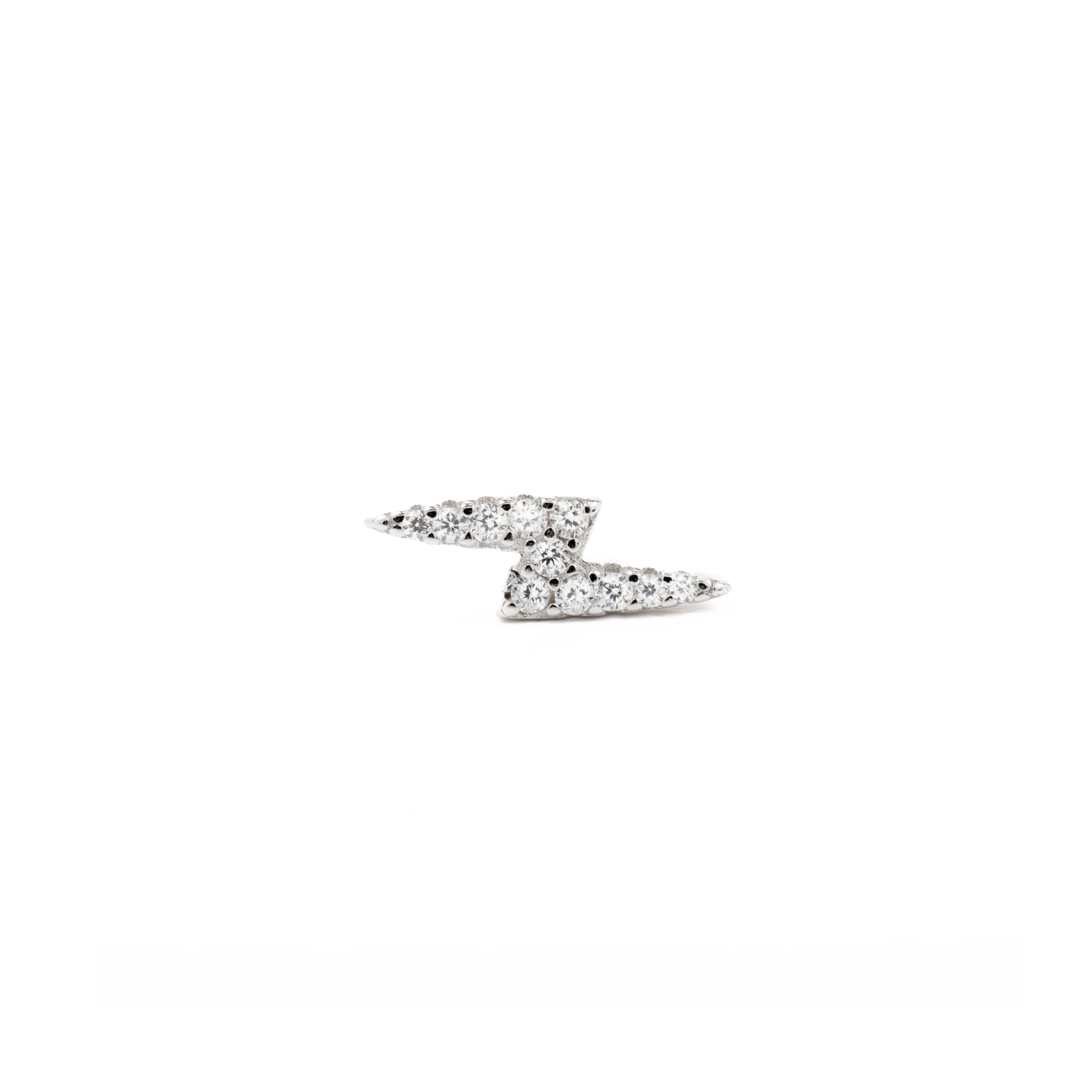 Piercing de Plata de Ley 925 con Circonita Brillante acabado en rodio - Linse - Image 3