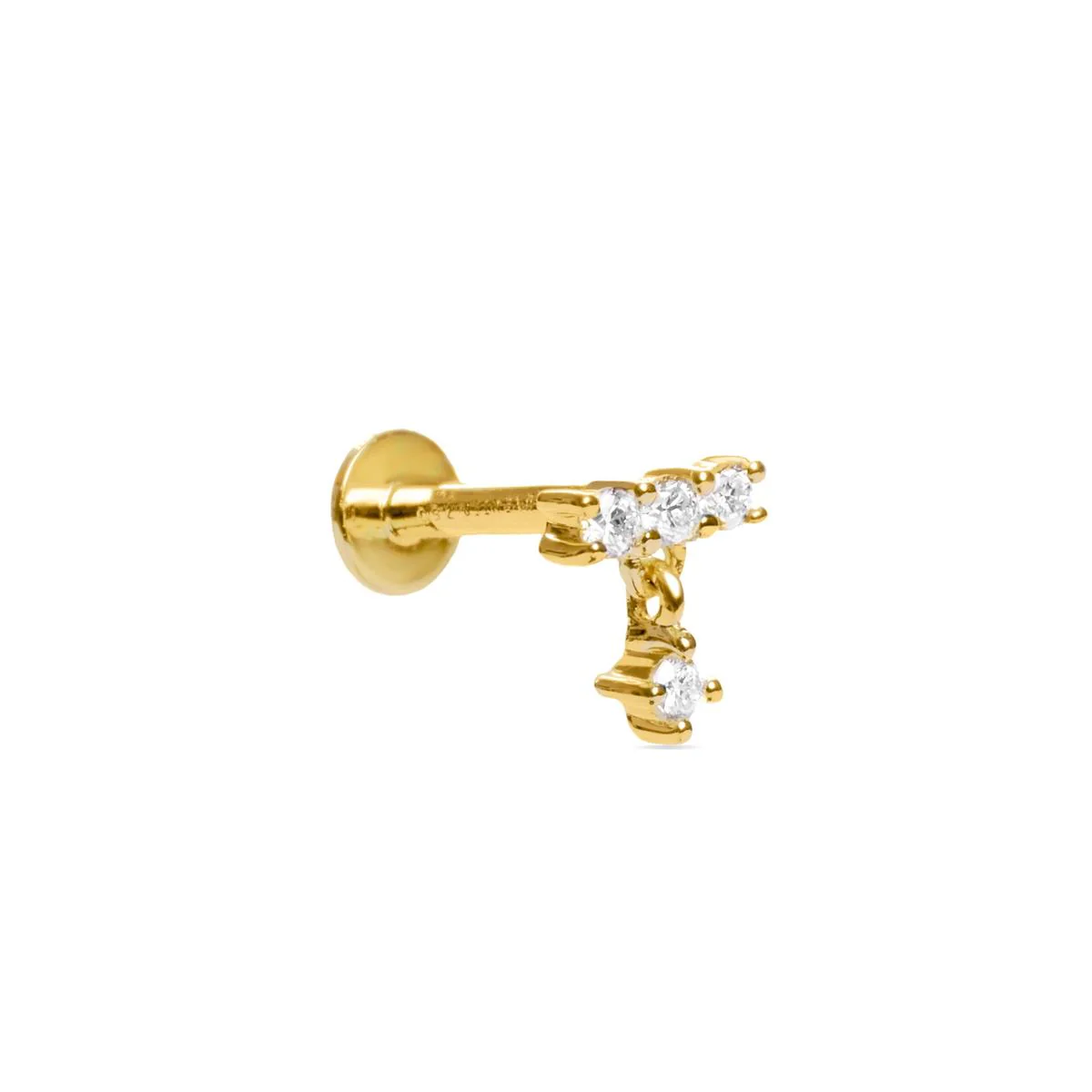 Piercing Nioe Oro de ley 18k - Nioe BLANCO