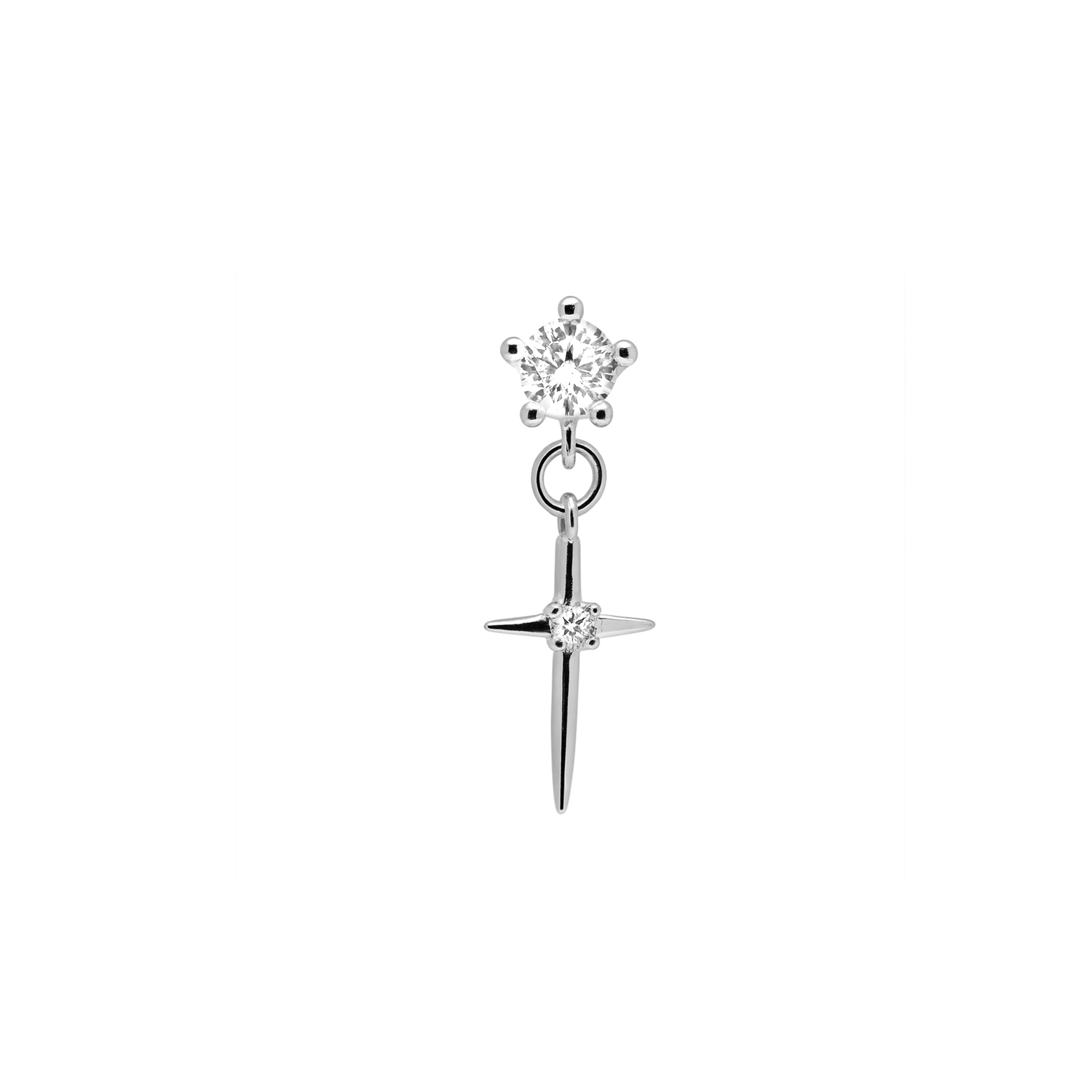 Piercing de Circonita Brillante acabado en Plata de Ley 925 - Patraz