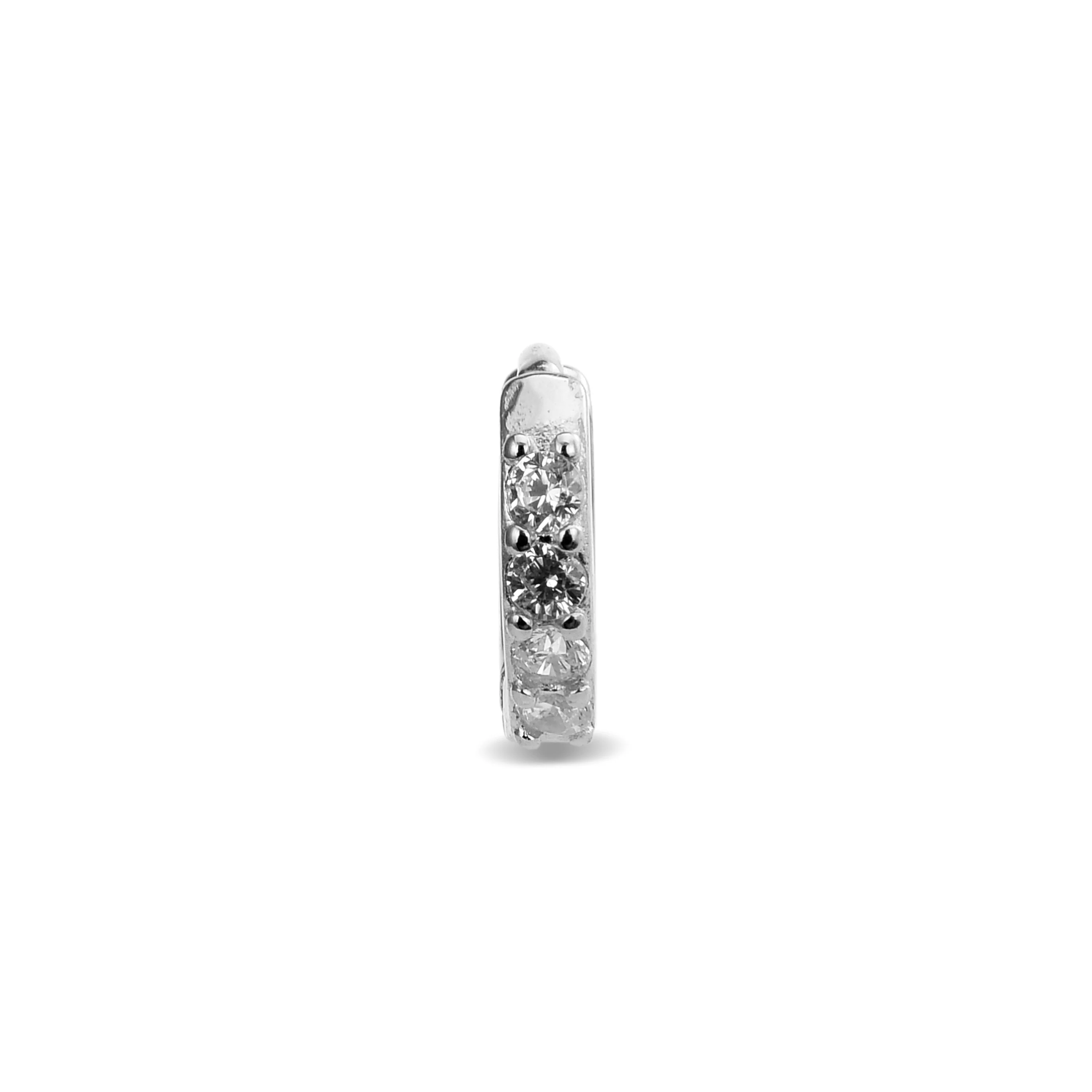 Piercing de Plata de Ley 925 con Circonita Brillante acabado en rodio - Rahlau - Image 3