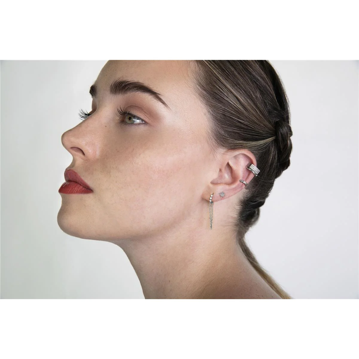 Earcuff Rihet Plata De Ley 925 - Rihet VERDE - Image 4
