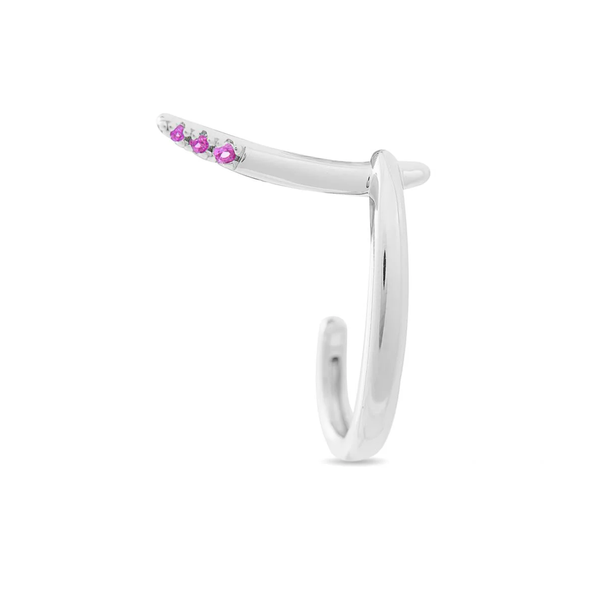 Earcuff Shanak De Plata De Ley 925 - Shanak ROJO