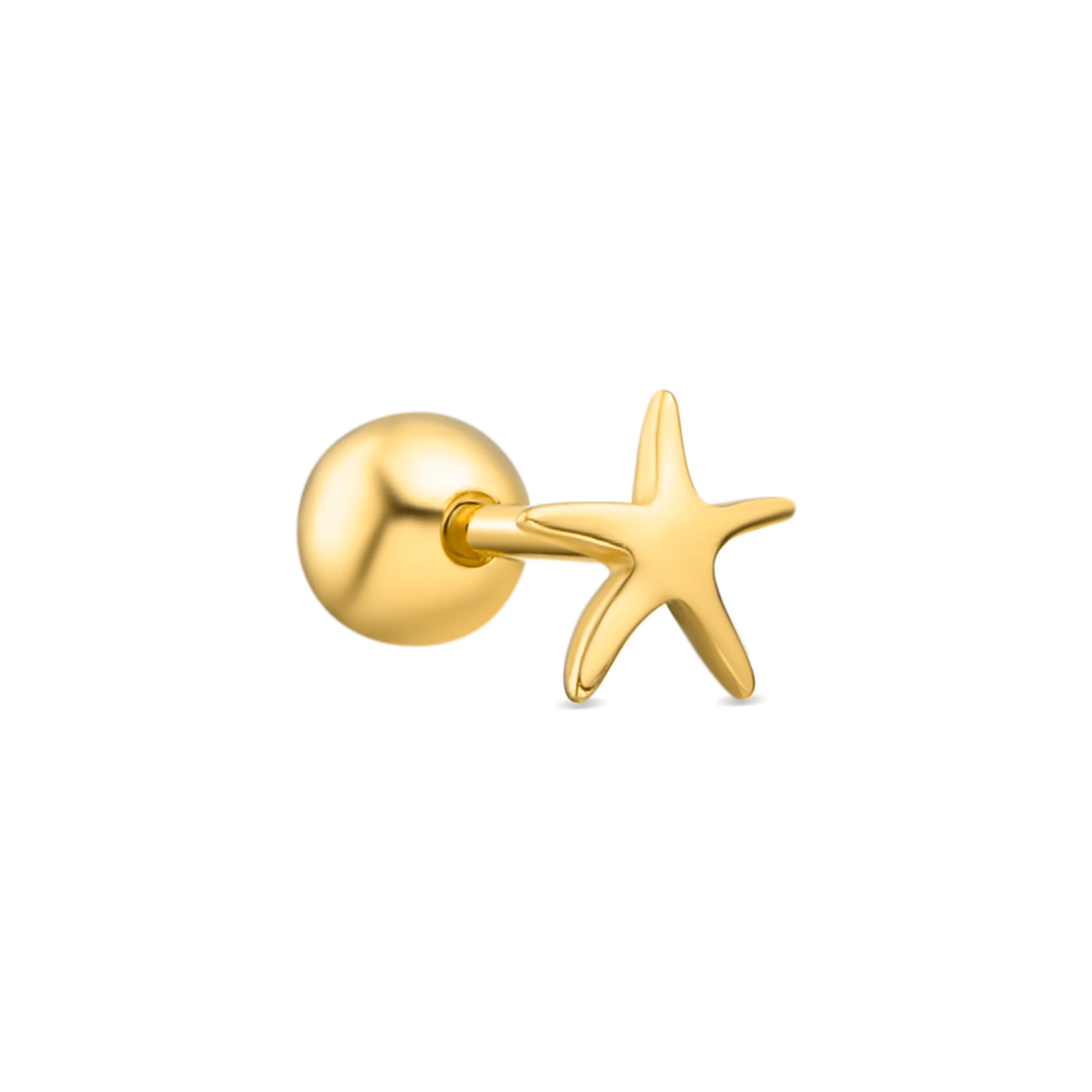 Piercing de Plata de Ley 925 Acabado  Oro 18K - Tancol