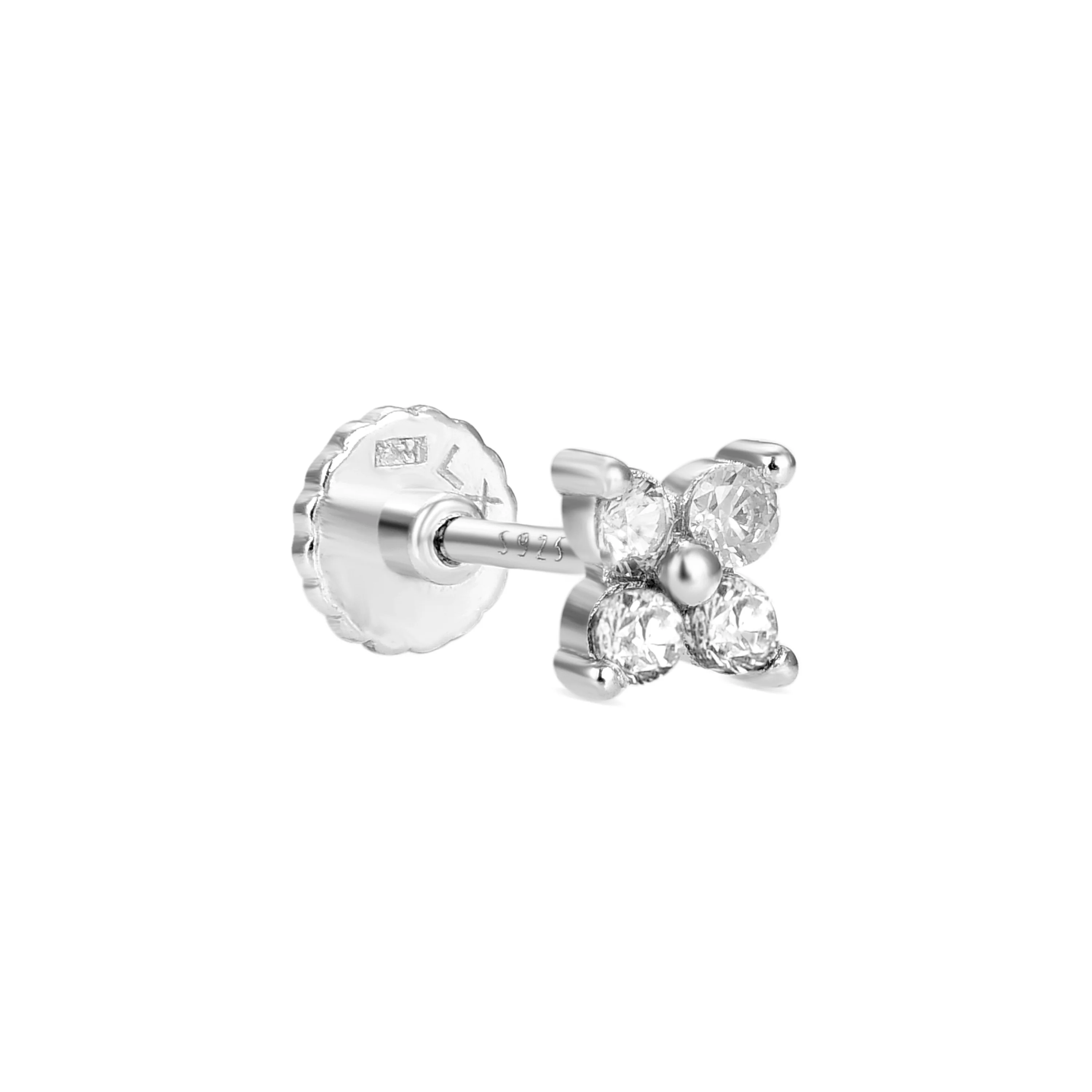 Piercing de Plata de Ley 925 con Circonita Brillante acabado en rodio - Terwise