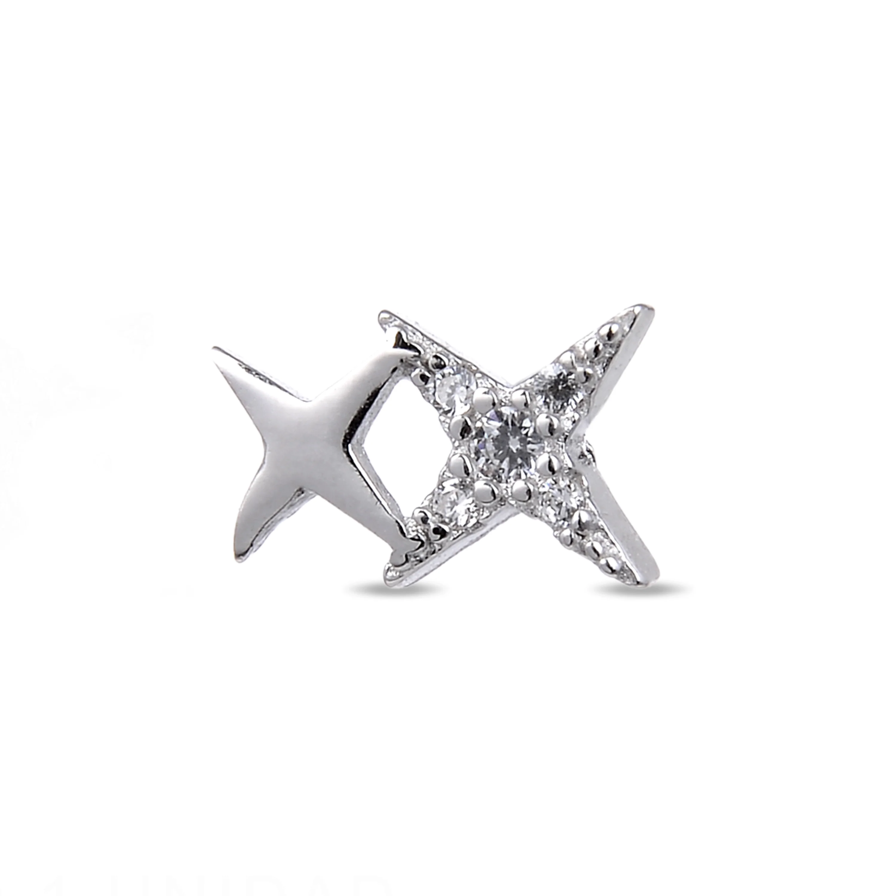 Piercing de Plata de Ley 925 con Circonita Brillante acabado en rodio - Tingio - Image 3