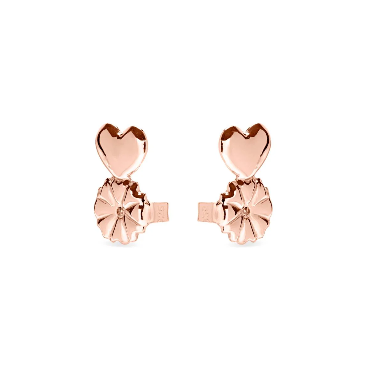 Presión Corazón Plata de Ley 925 - Corazón ROSA - Image 2
