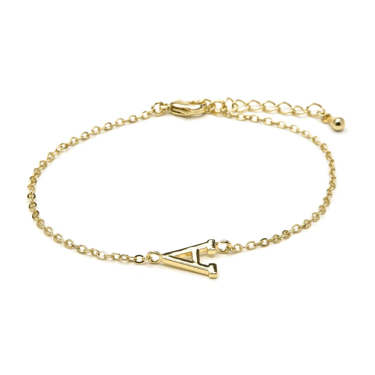 Pulsera Alphabet acabado oro 18k - A AMARILLO