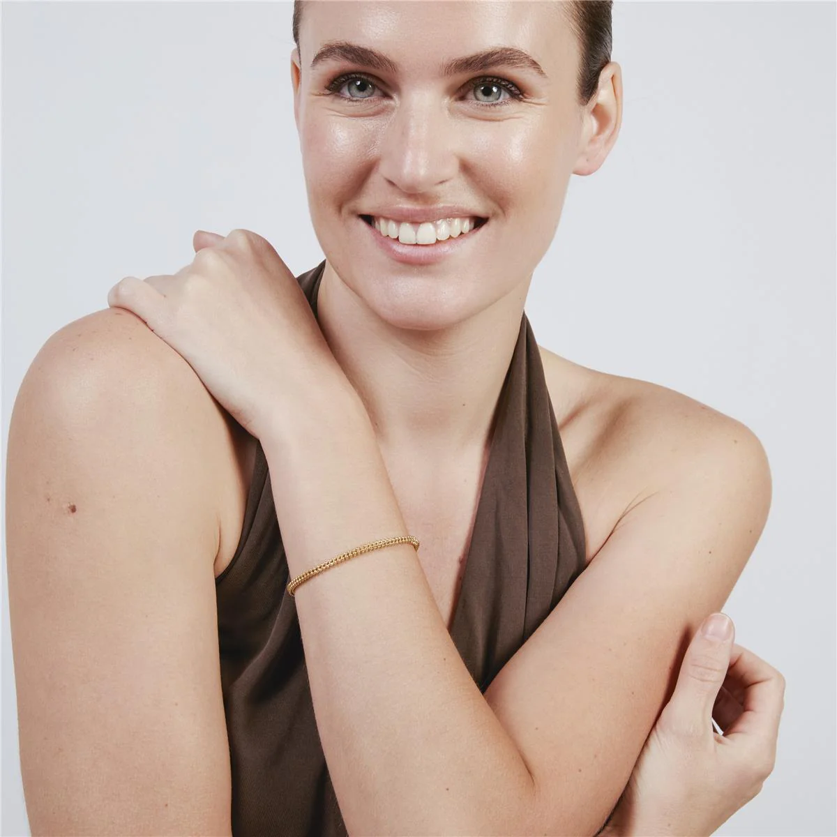 Pulsera acabado en oro amarillo de 18k - Dahdan - Image 2