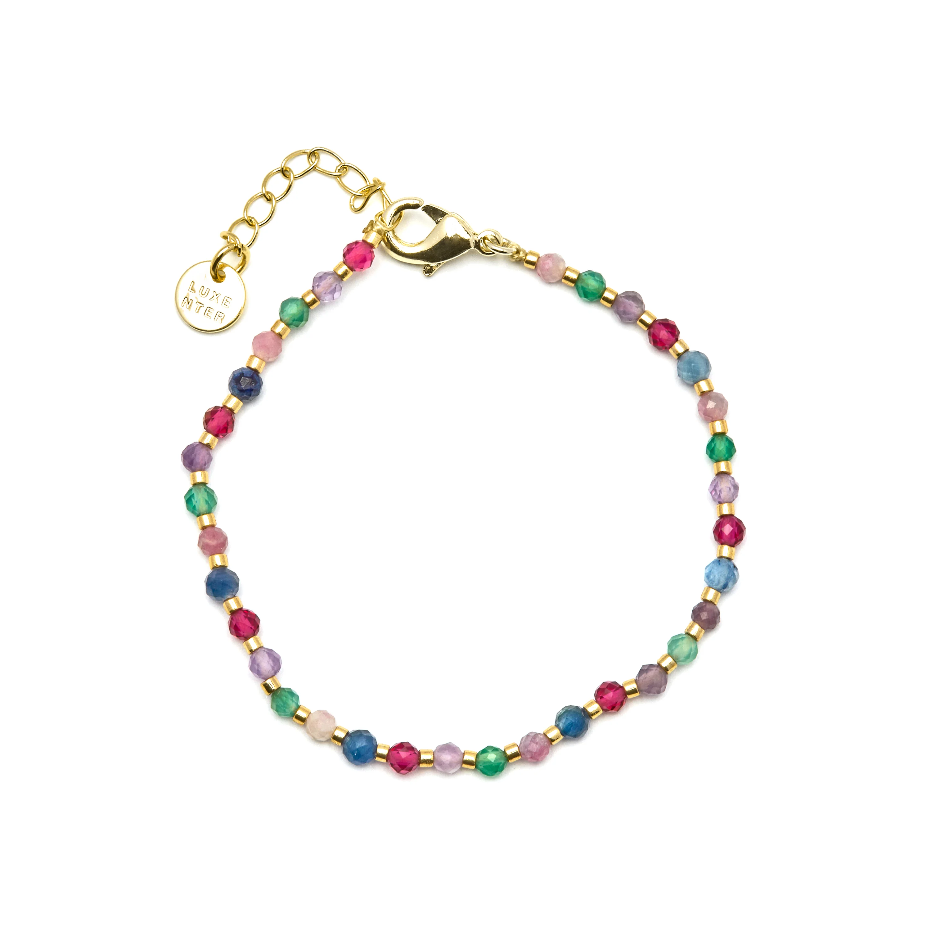 Pulsera de Cristal Multicolor acabada en oro amarillo 18K - Aiel - Image 3