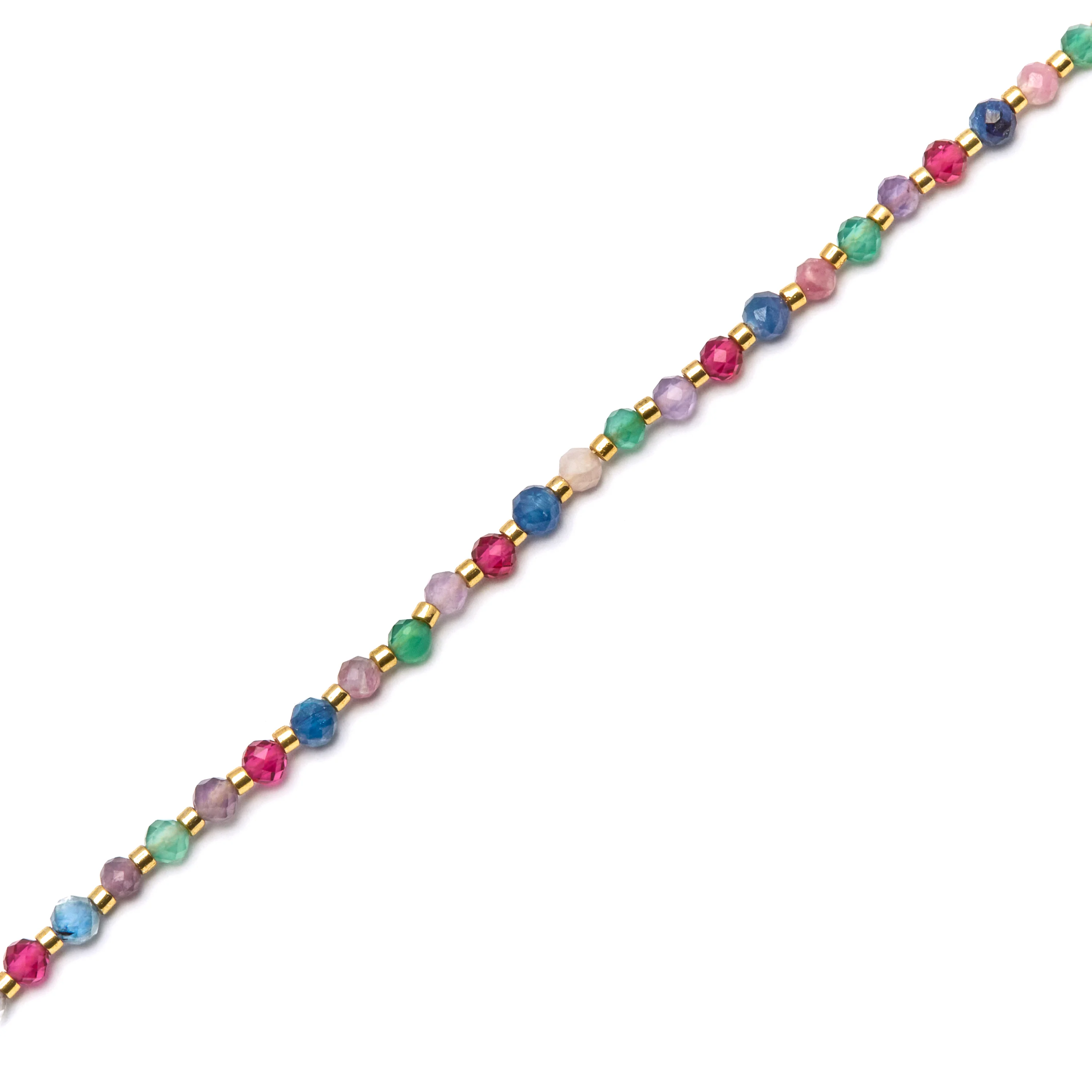 Pulsera de Cristal Multicolor acabada en oro amarillo 18K - Aiel - Image 5