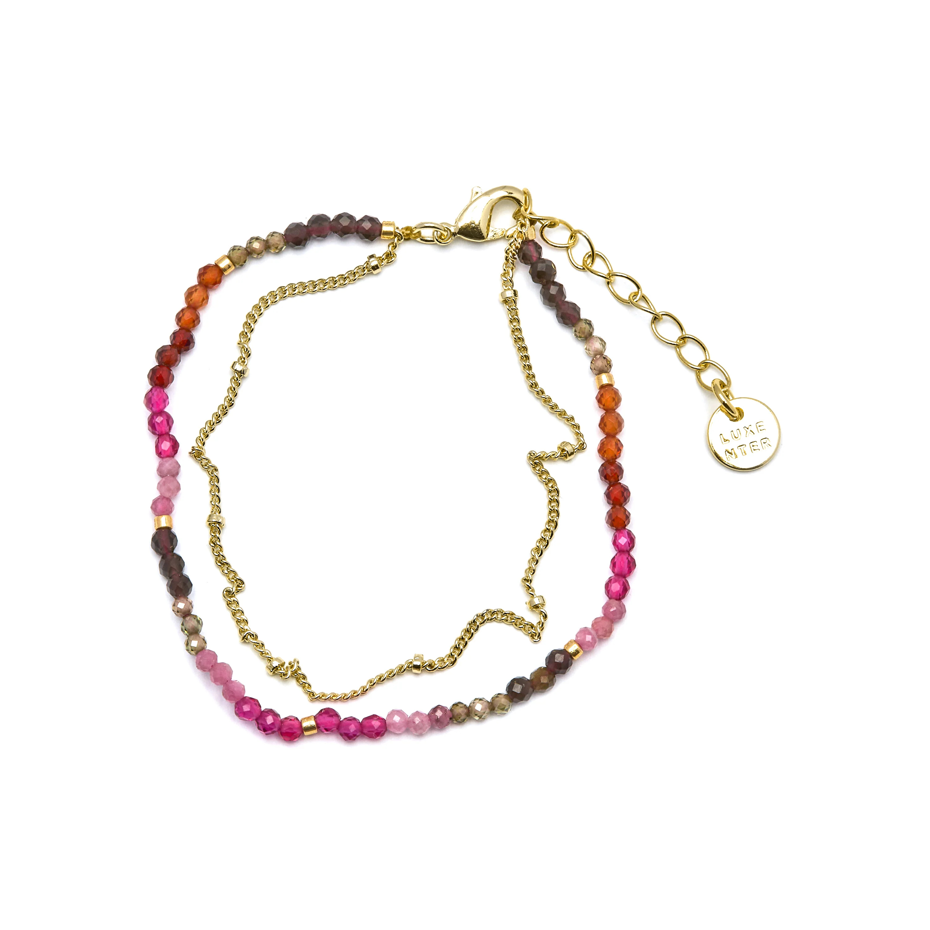 Pulsera de Turmalina Multicolor acabada en oro amarillo 18K - Aiel - Image 3