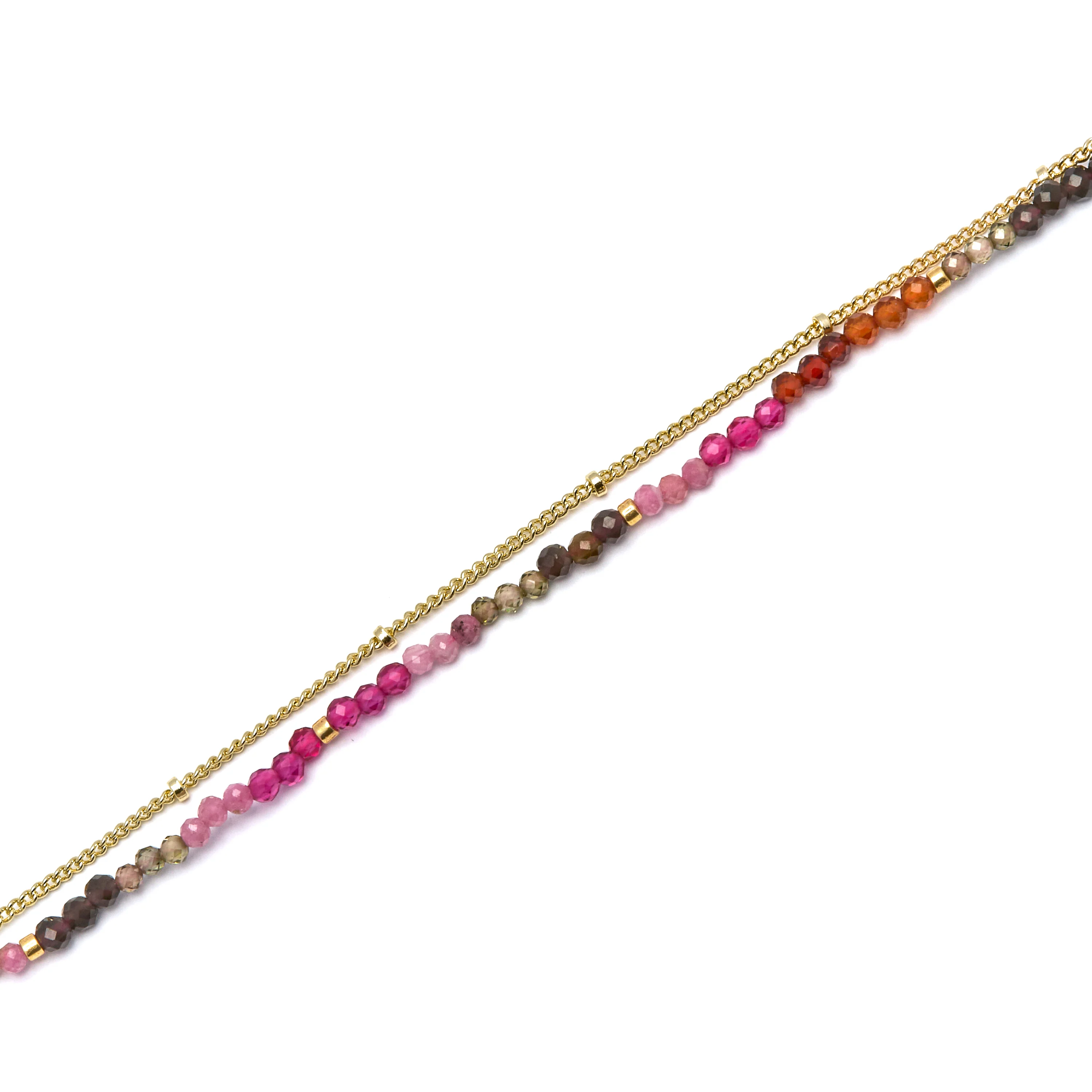 Pulsera de Turmalina Multicolor acabada en oro amarillo 18K - Aiel - Image 5