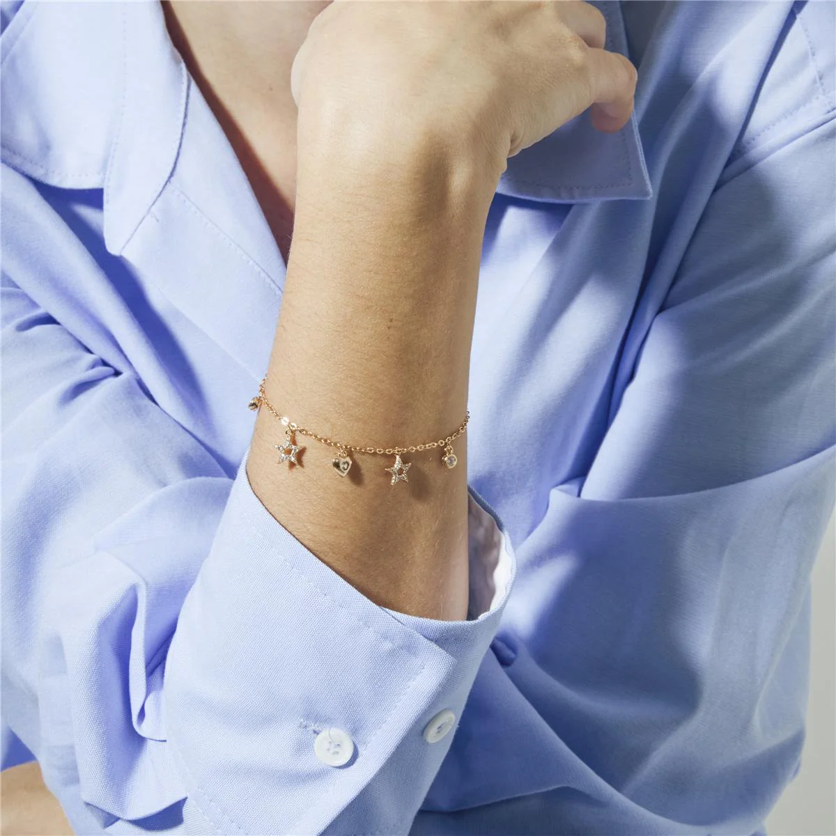 Pulsera de Circonita Brillante acabado en oro amarillo de 18k - Aisva - Image 2