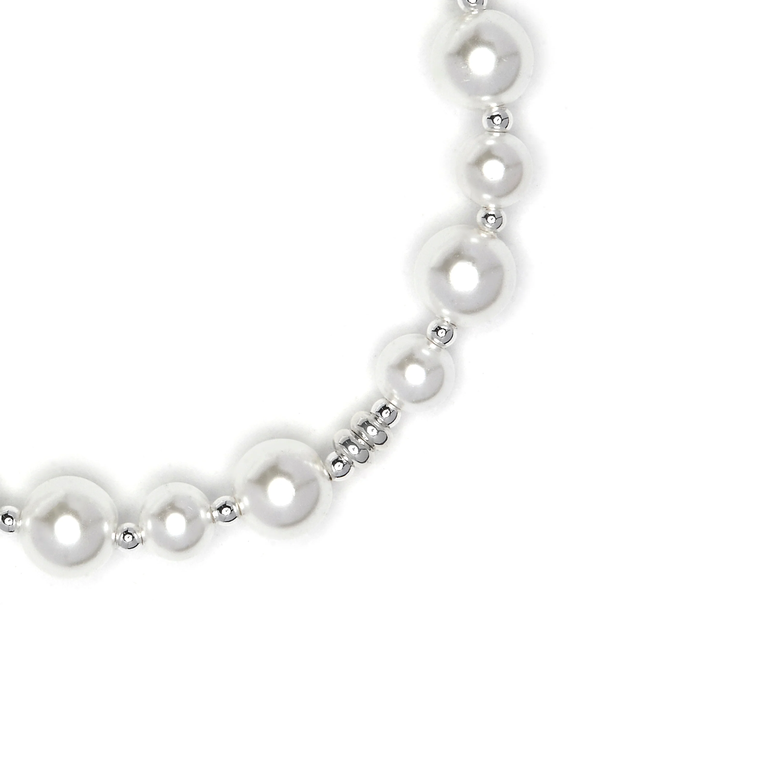 Pulsera de Perla Blanca acabado en rodio - Akio - Image 5