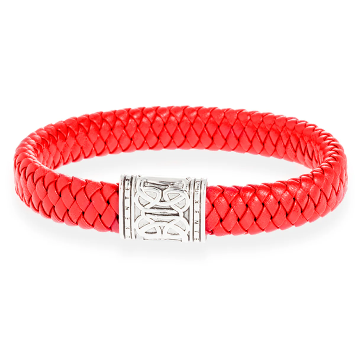 Pulsera Alejo acabado en Rodio - Alejo ROJO
