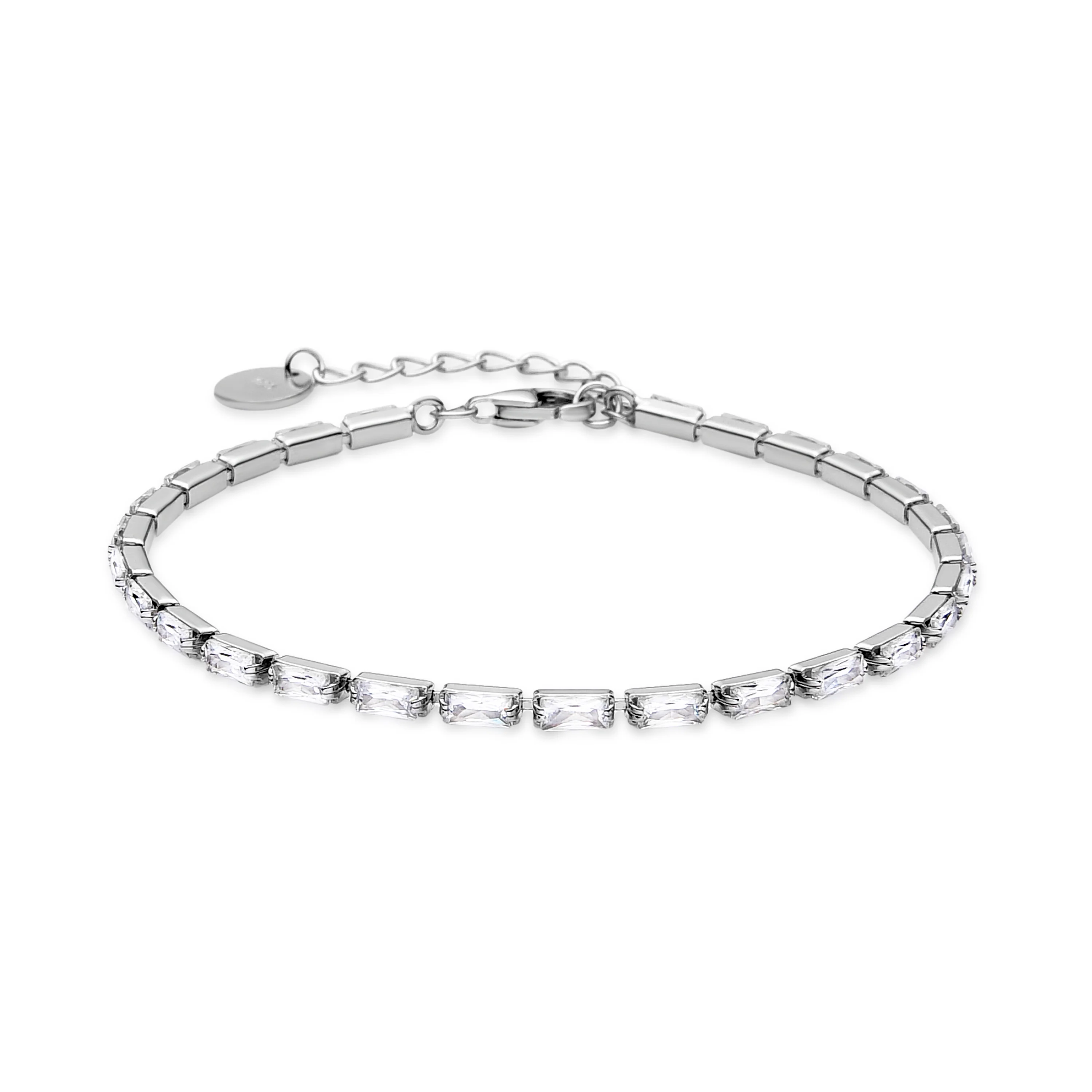 Pulsera de Plata de Ley 925 con Circonita Brillante acabada en rodio - Alku