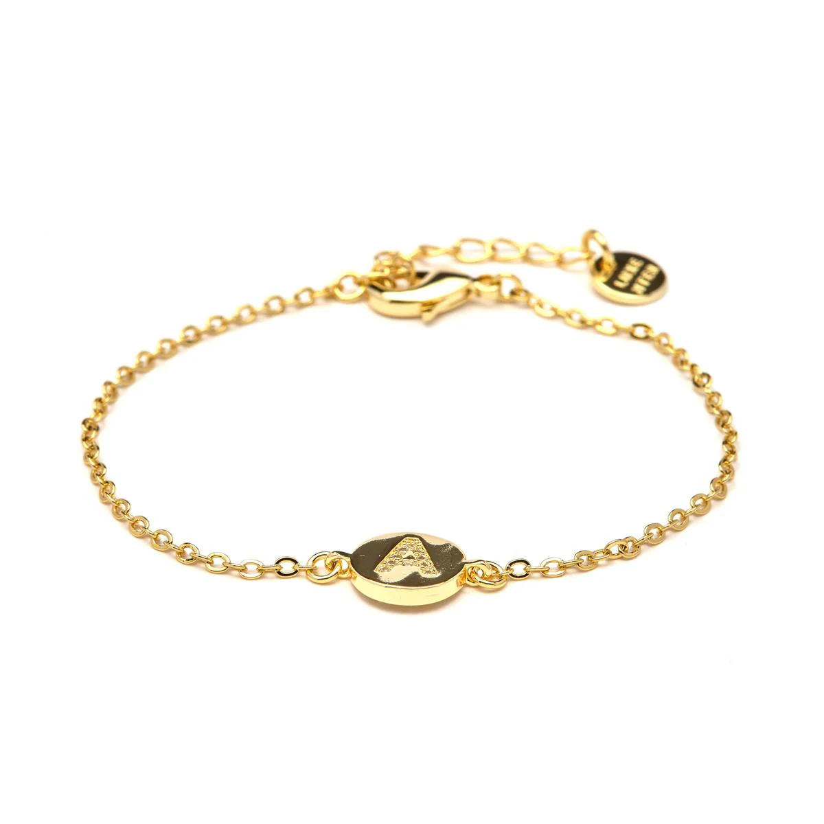 Pulsera con Circonita Brillante acabado oro amarillo 18k - Alphabet - Image 3