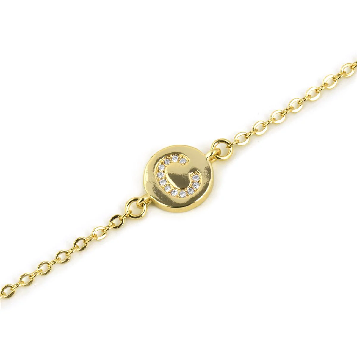 Pulsera con Circonita Brillante acabado oro amarillo 18k - Alphabet - Image 8