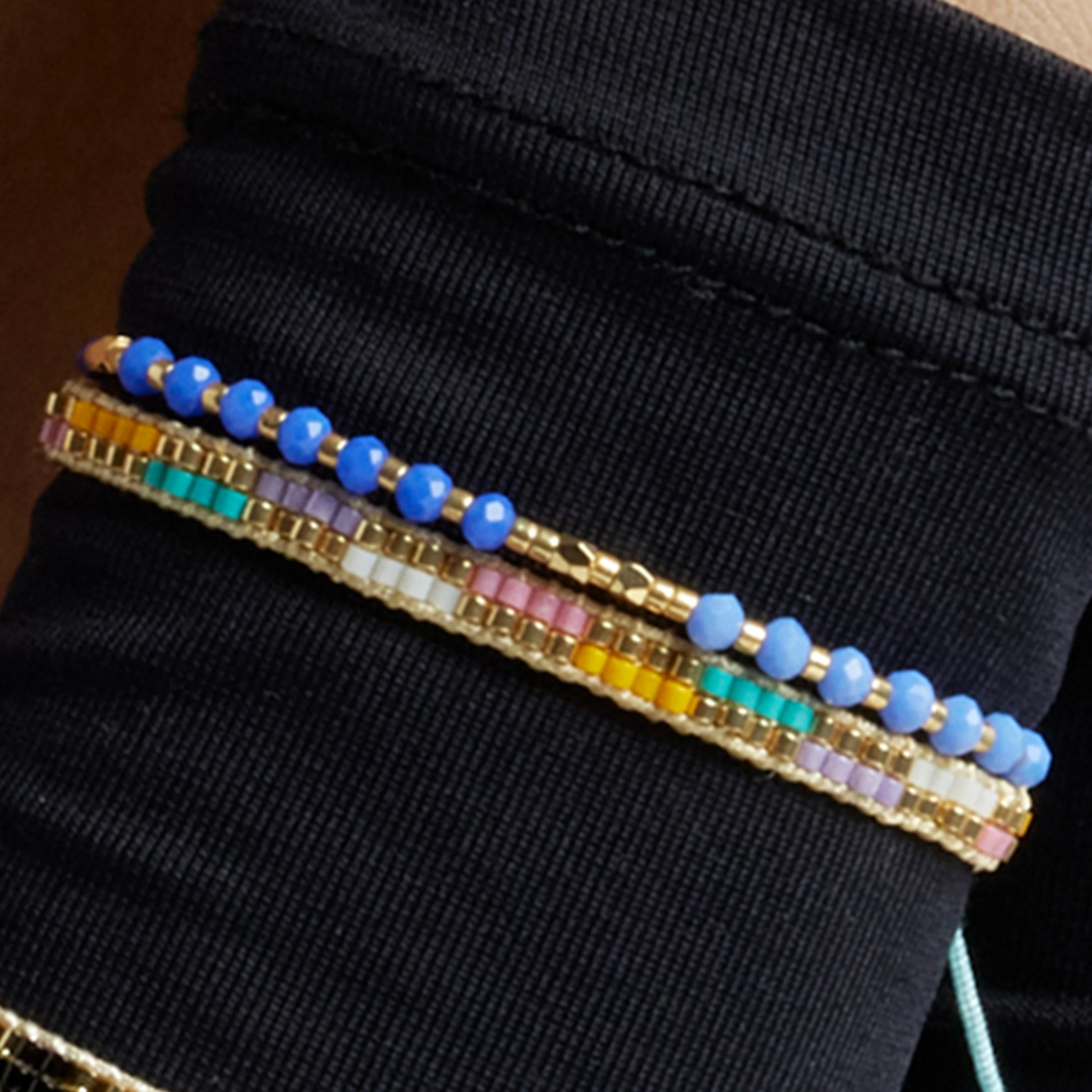 Pulsera con Cristal Multicolor acabado oro 18k - Anlako - Image 4