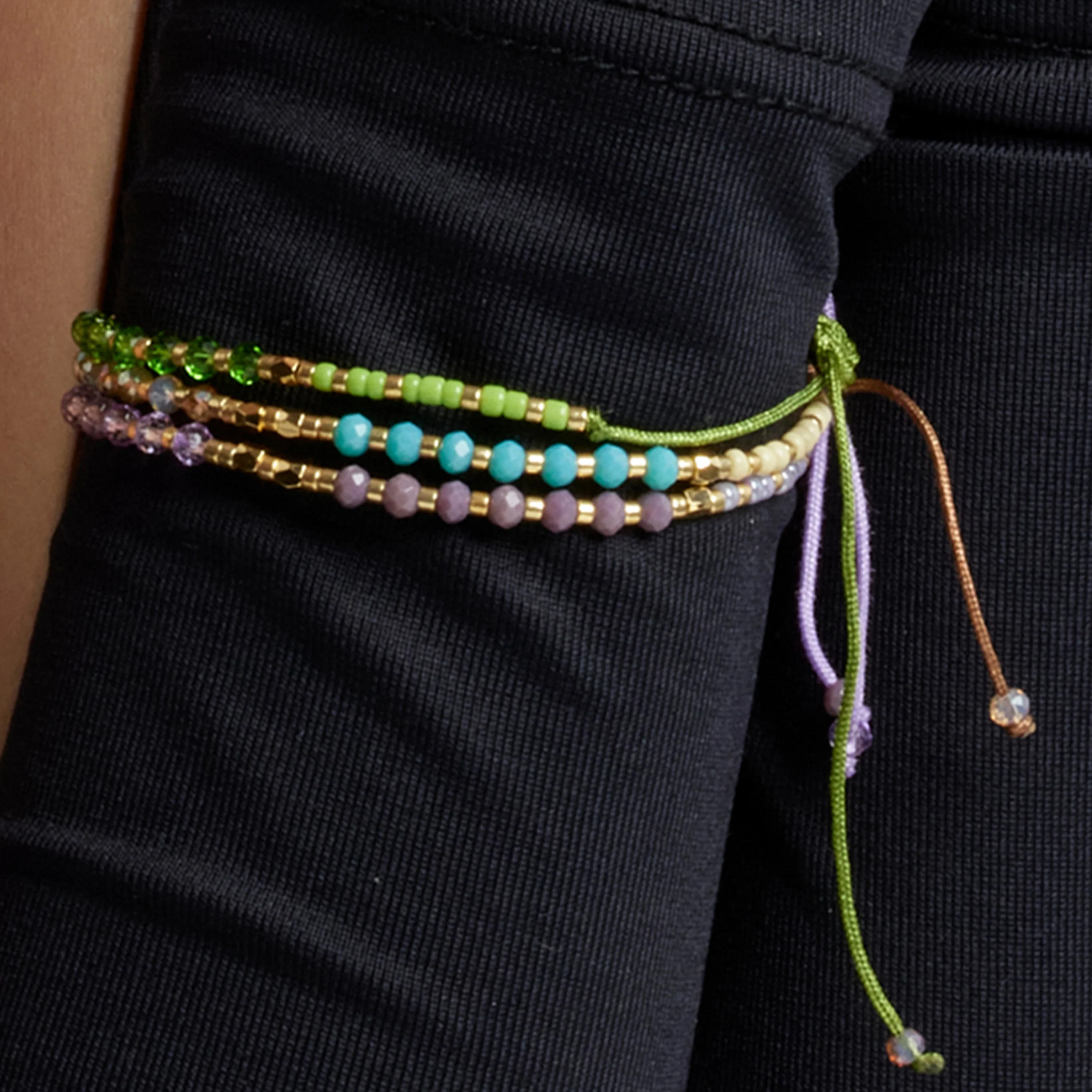Pulsera con Cristal Morado acabado oro 18k - Anlako - Image 3