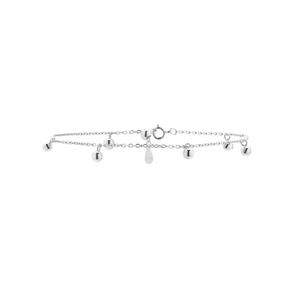 Tobillera Anncar Plata De Ley 925 - Anncar GRIS