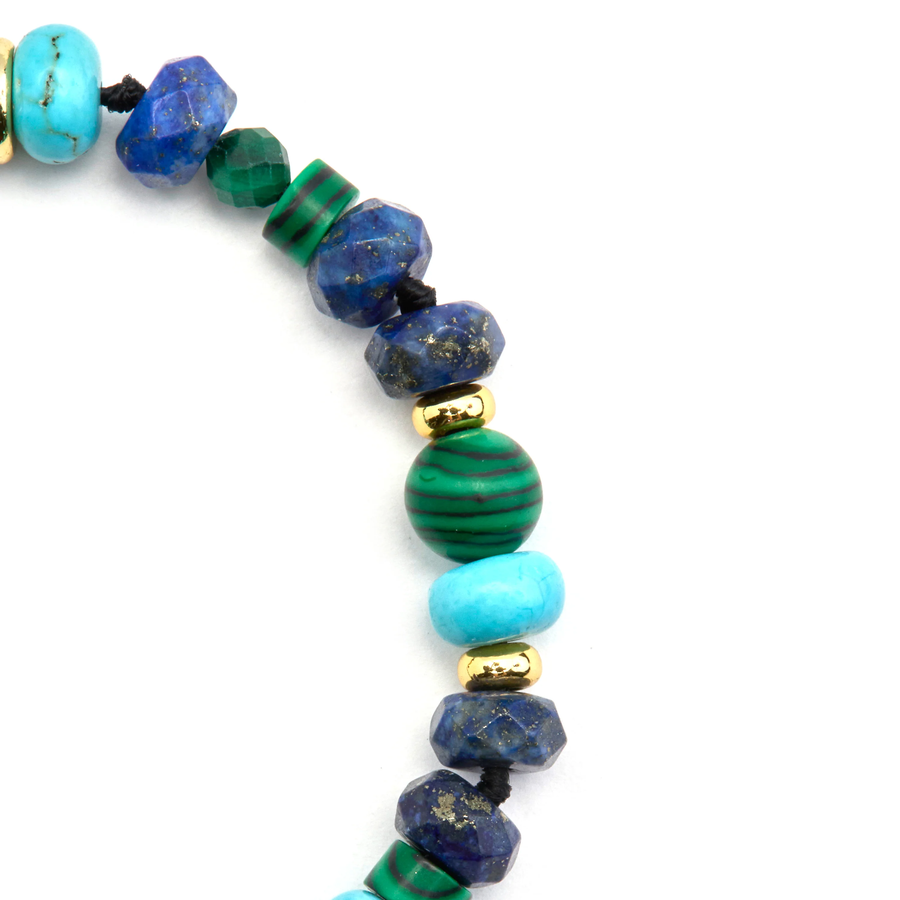 Pulsera con Lapislazuli Natural acabado oro 18k - Arru - Image 5