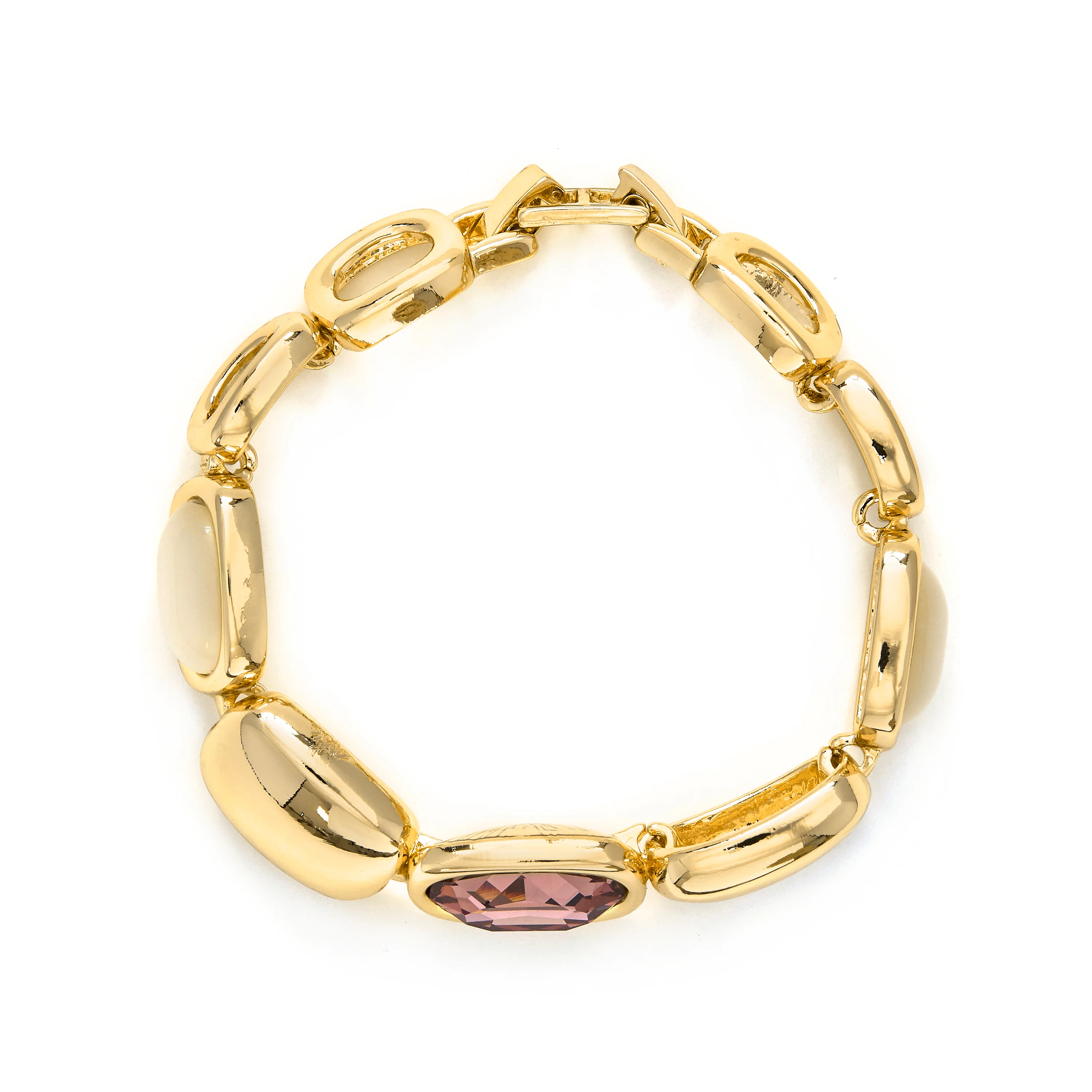 Pulsera de Circonita Marrón acabado en oro amarillo 18k - Ashan - Image 3