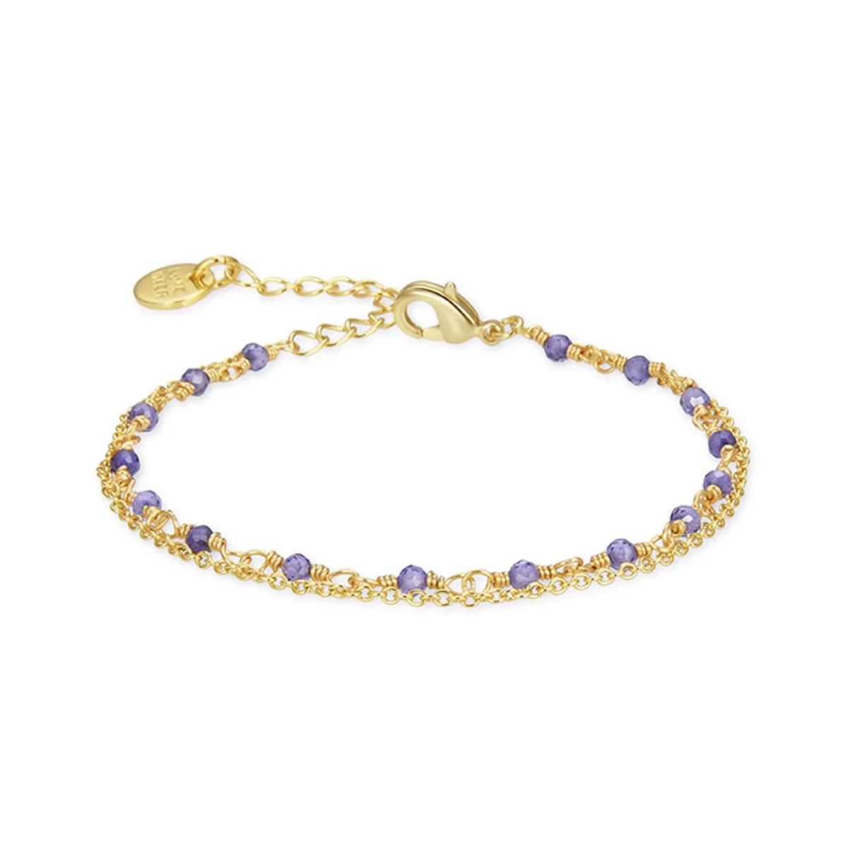Pulsera Askha acabado en Oro amarillo de 18 Kts. - Askha MORADO