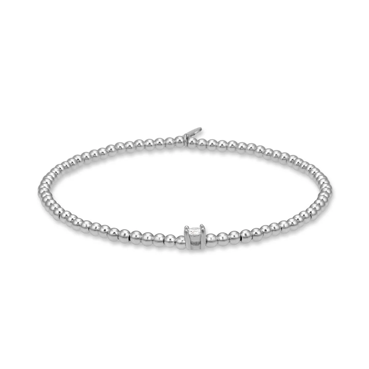 Pulsera Basra Hematite con baño de Plata de Ley - Basra BLANCO