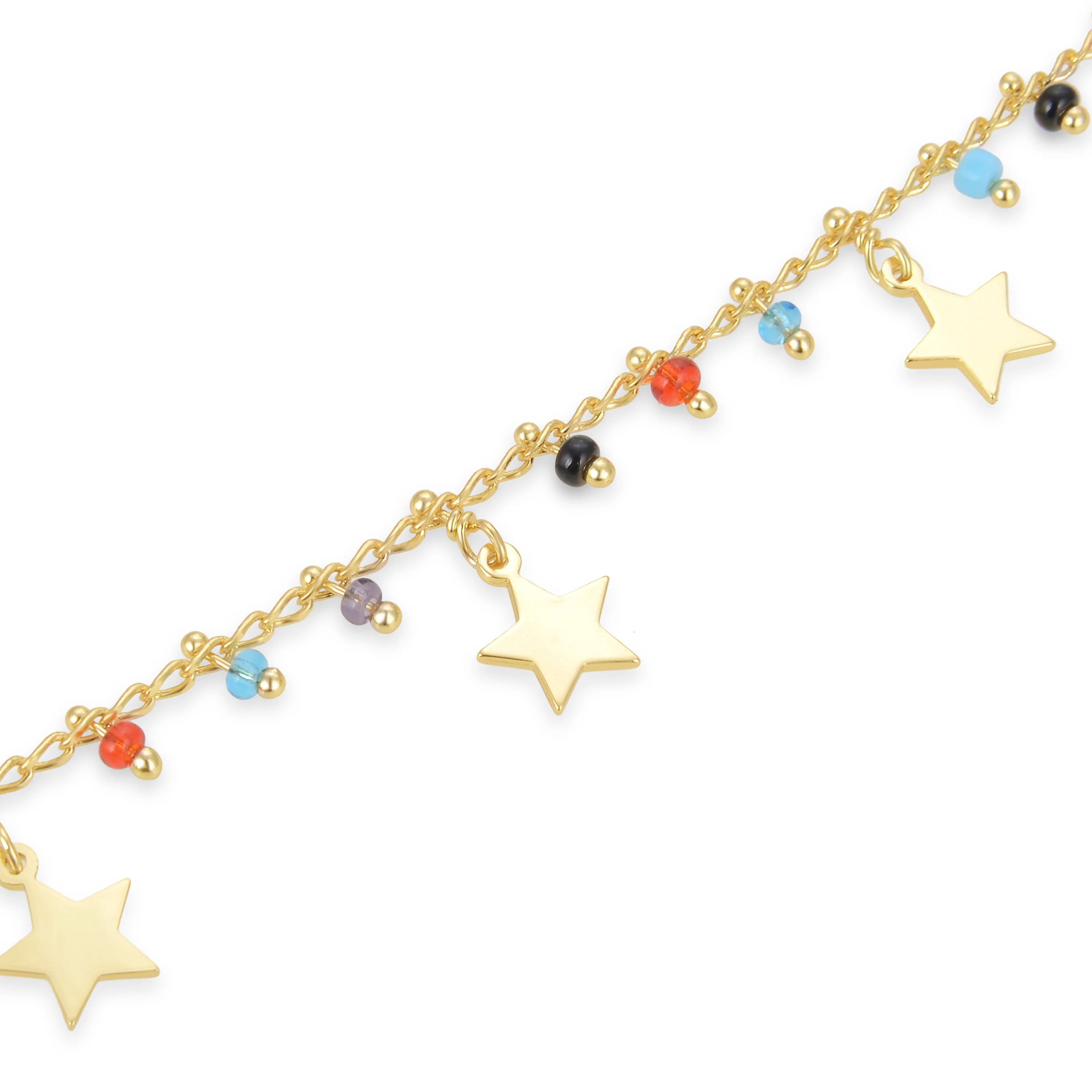 Pulsera de Plata de Ley 925 con Cuarzo Hidrotermal Multicolor acabada en oro amarillo 18K - Beos - Image 5