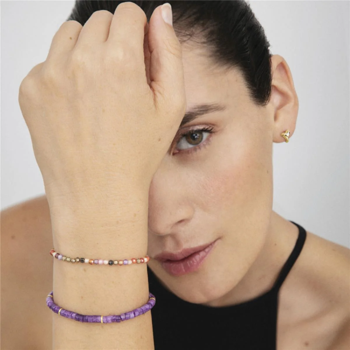 Pulsera Berian acabado en oro amarillo - Berian MORADO - Image 3