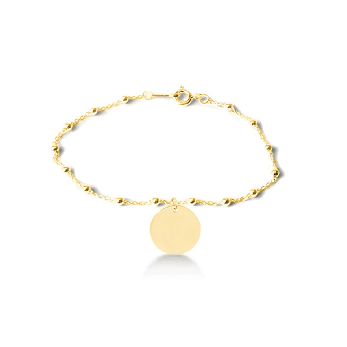 Pulsera Bola Plata De Ley 925 - Bola AMARILLO