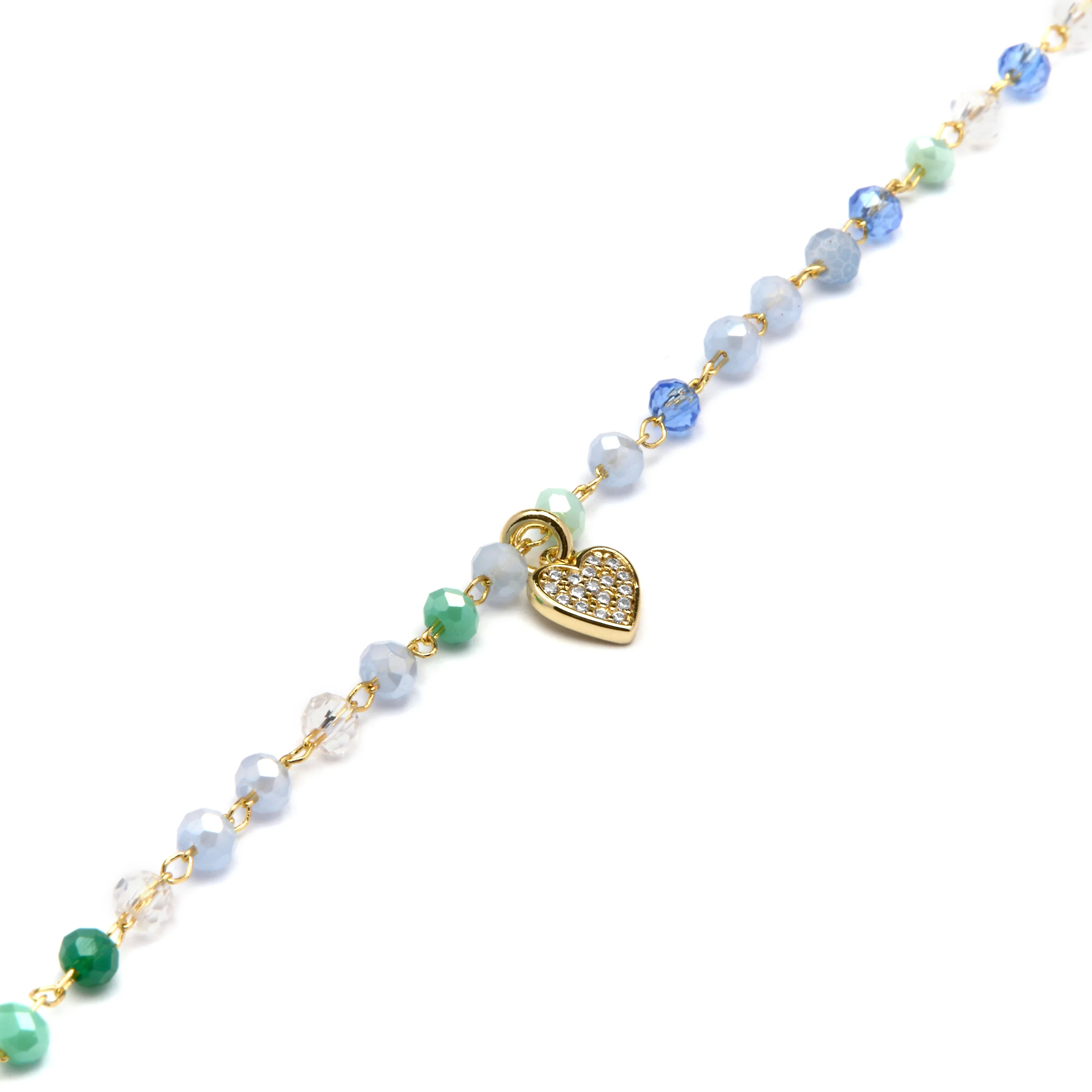 Pulsera de Plata de Ley 925 y Cristal Multicolor acabado oro amarillo de 18k - Caram - Image 5